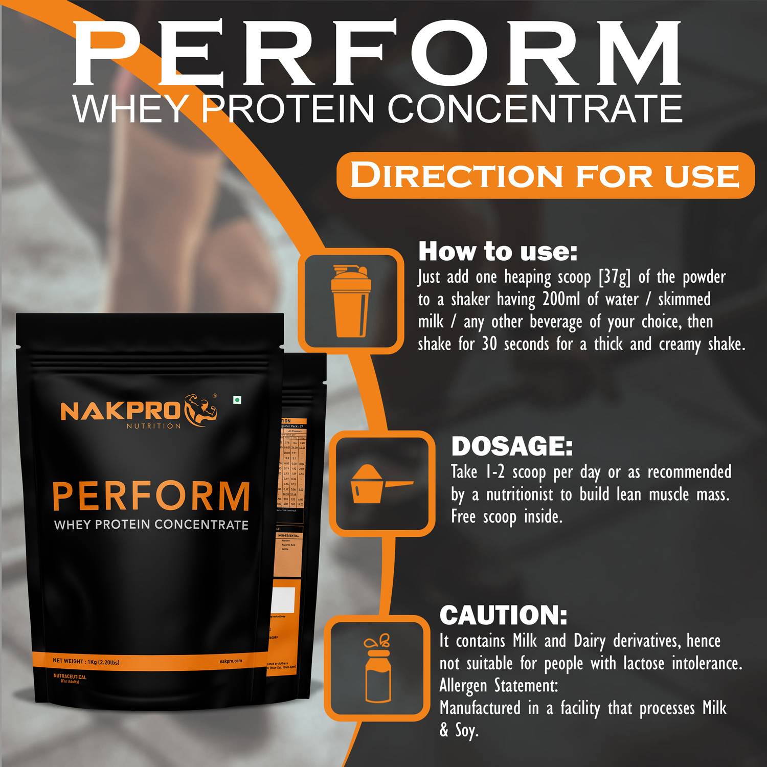 Nakpro PERFORM Whey Protein 1 kg - Image 5