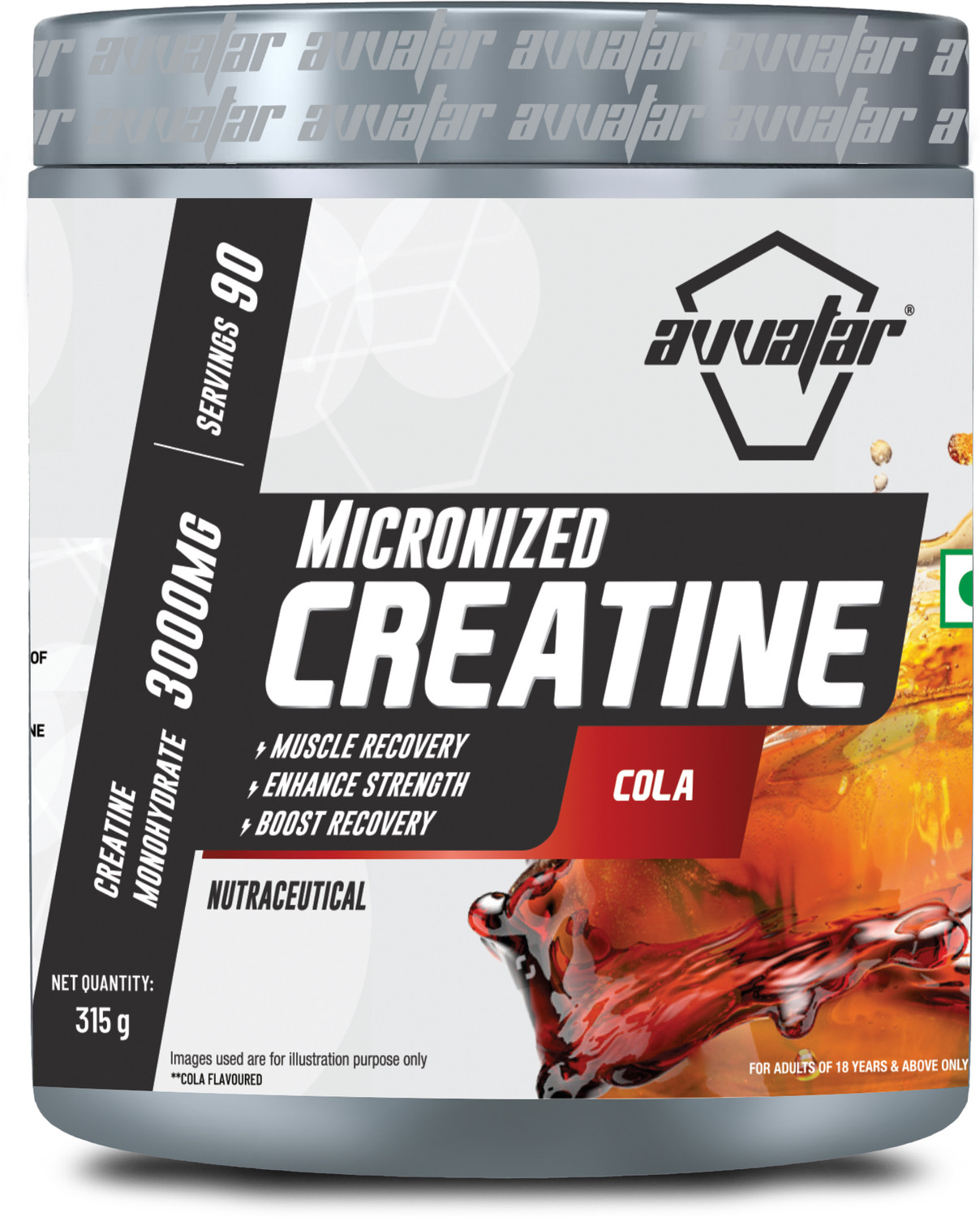 Image of Avvatar Micronised Creatine Monohydrate (Cola) Creatine