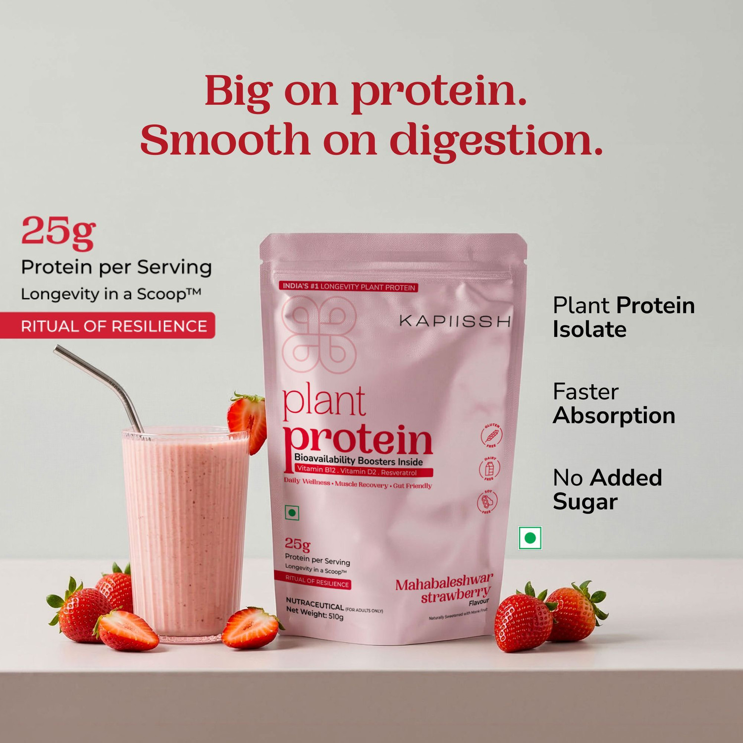 Image of Kapiissh 100% Natural Plant Based Protein Powder | Plant-Based Protein