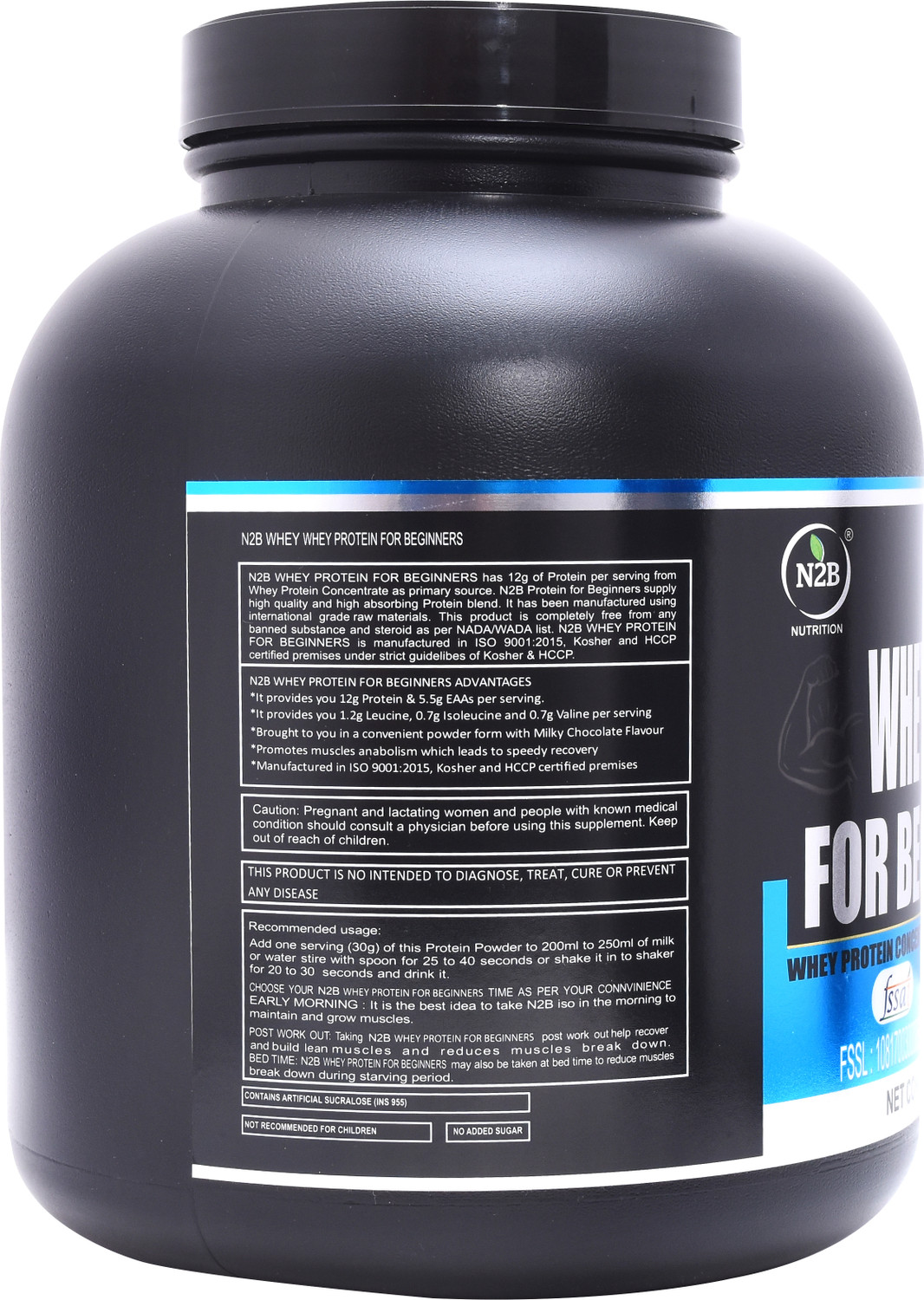 Image of N2B Whey Protein Powder for Beginners for mass /muscles gaining Whey Protein