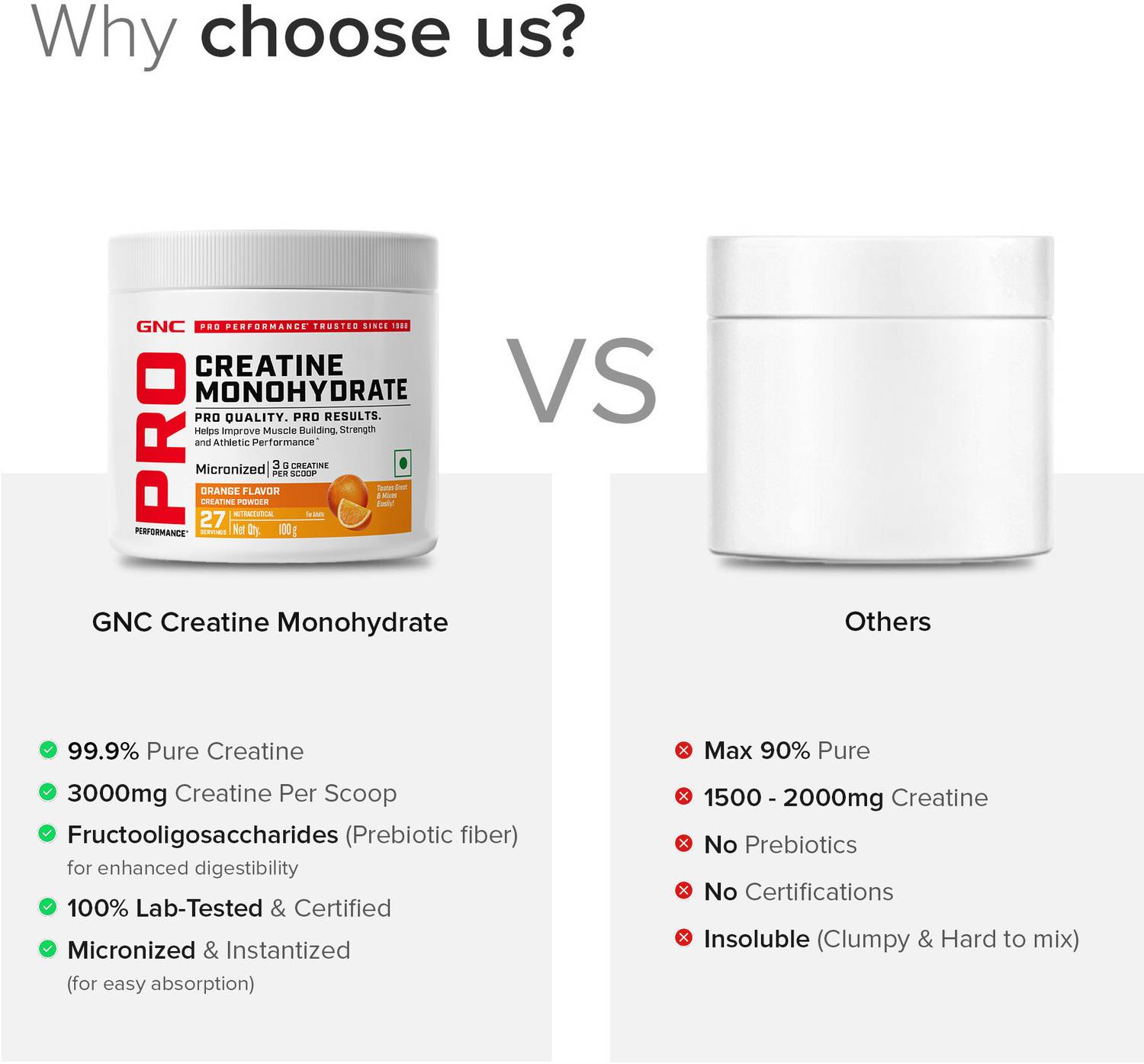 GNC Pro Performance Creatine Monohydrate 100g - Image 5