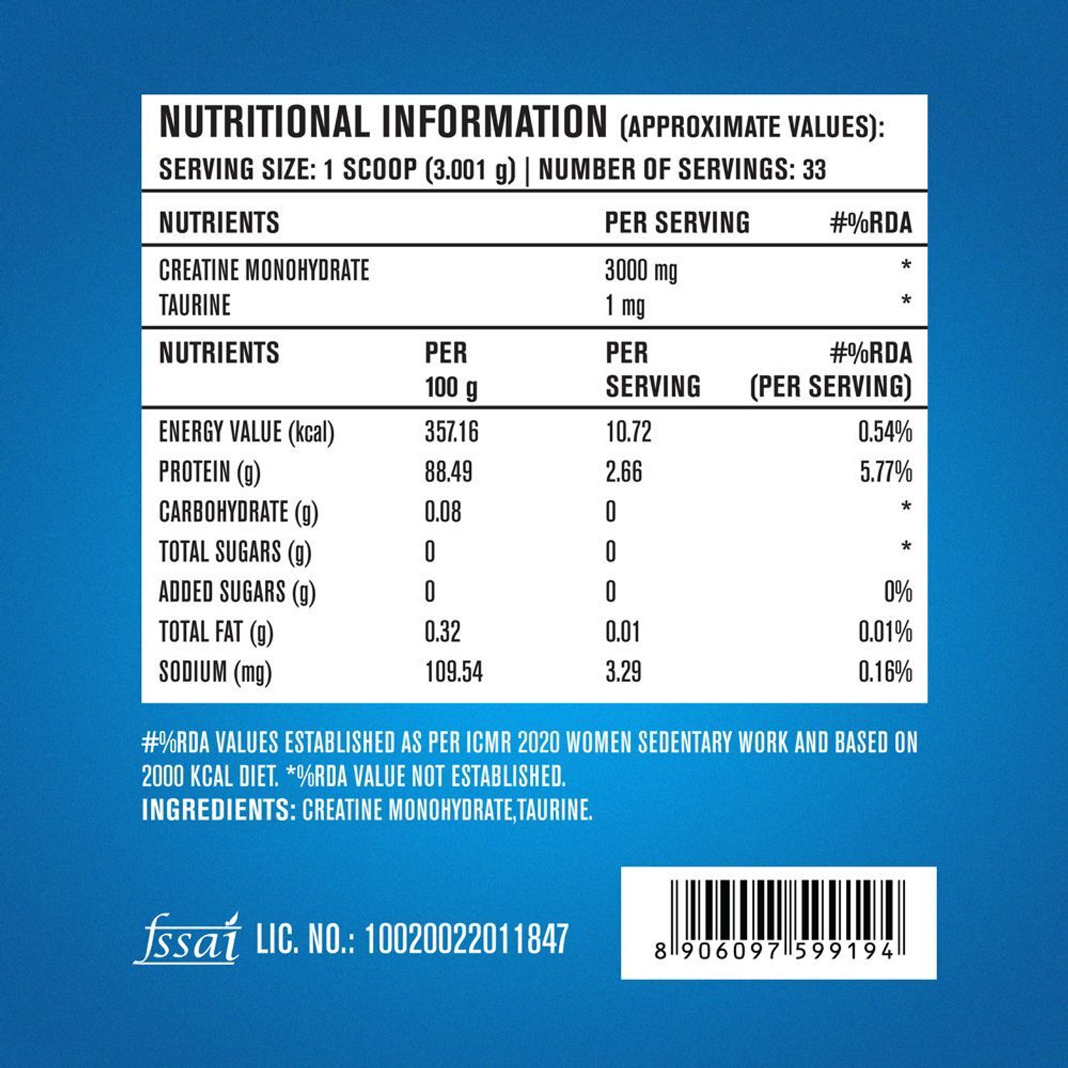 Image of FAST&UP Creatine Monohydrate Essentials | Ultra Micronized | Easy Digestion -33 Servings Protein Blends