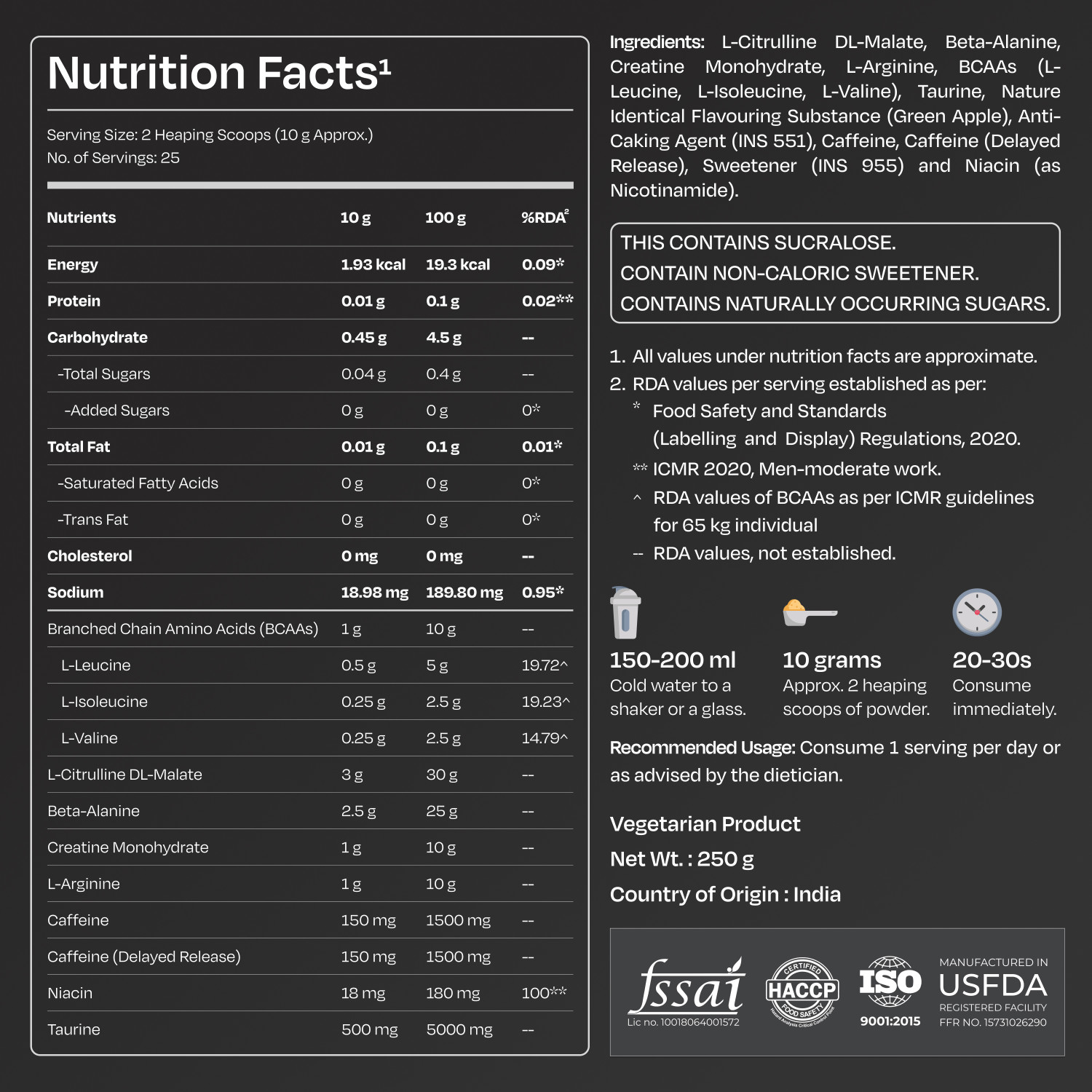Image of Nutrabay Gold Spark Pre-Workout EAA (Essential Amino Acids)