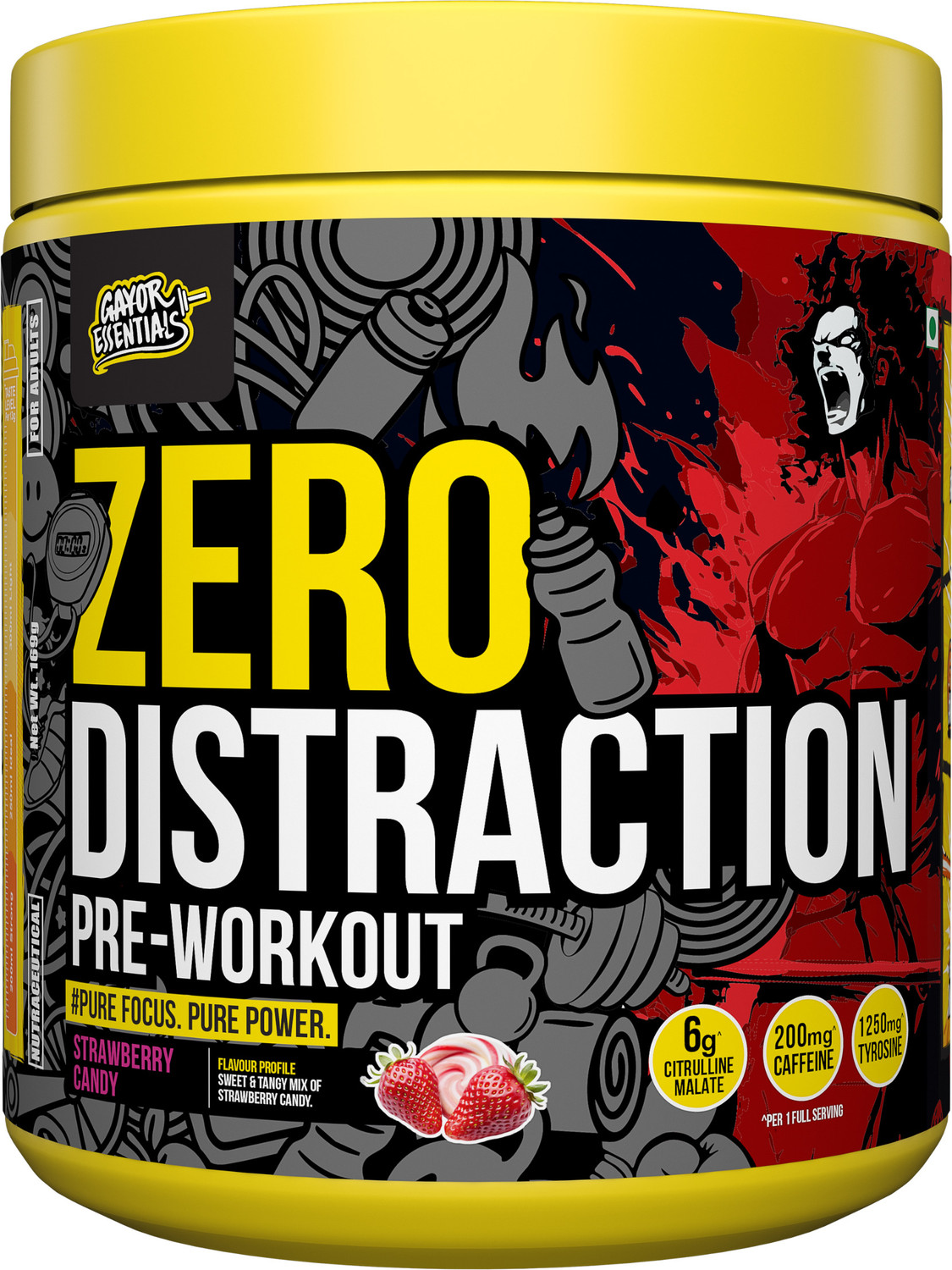 Image of gayor essentials Zero Distraction Pre-Workout for Energy, Strength, Focus & Insane Performance Pre Workout