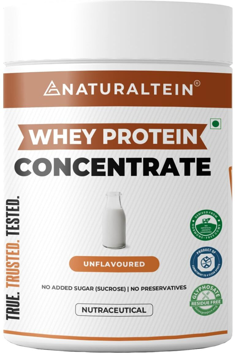 Image of NATURALTEIN Natural Concentrate Unflavored | 24g Protein Per Serving | Naturally Sweetened Whey Protein