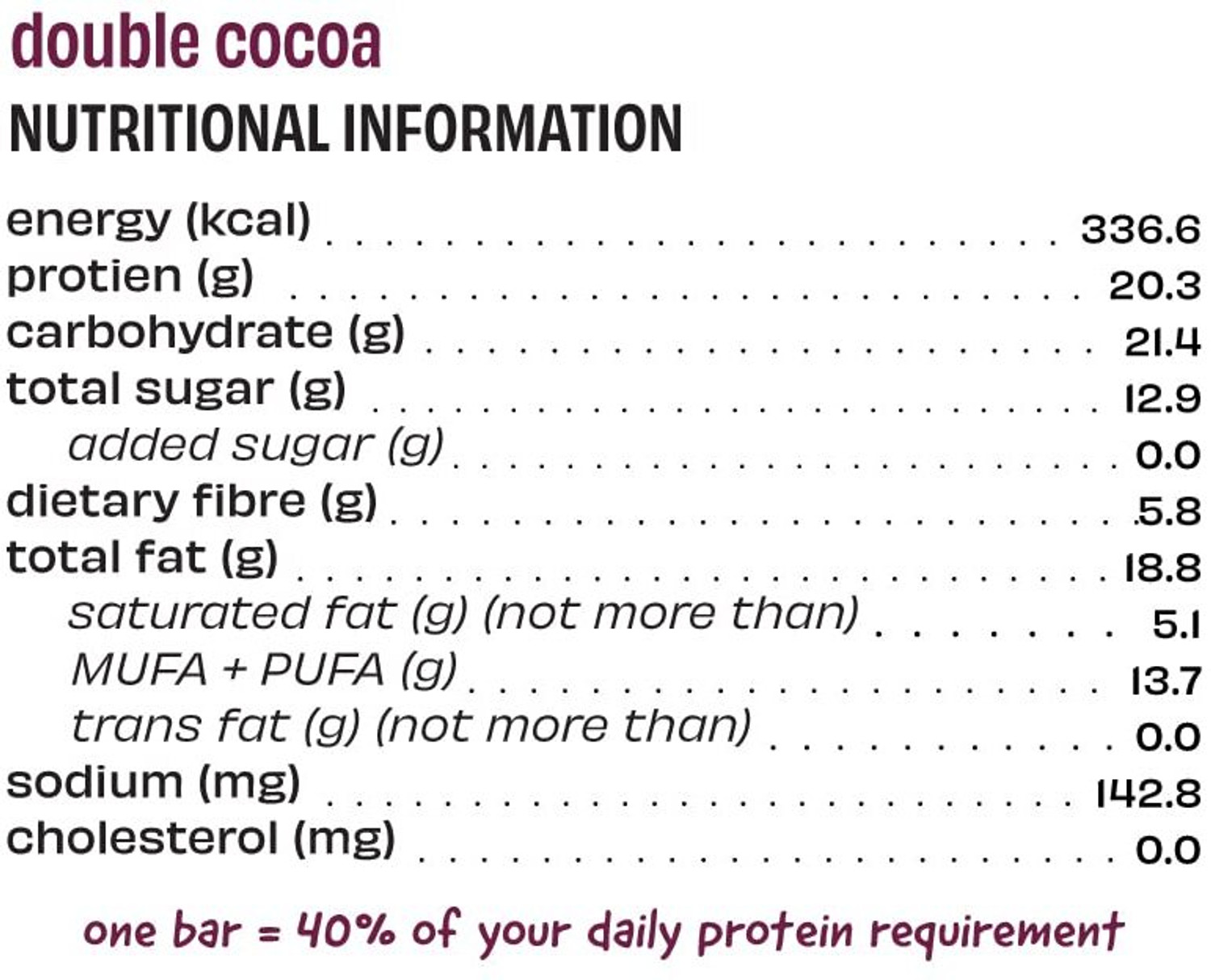 Image of The Whole Truth High Protein Double Cocoa 20g Protein | Protein Bar | No Added Sugar Nutrition Bars