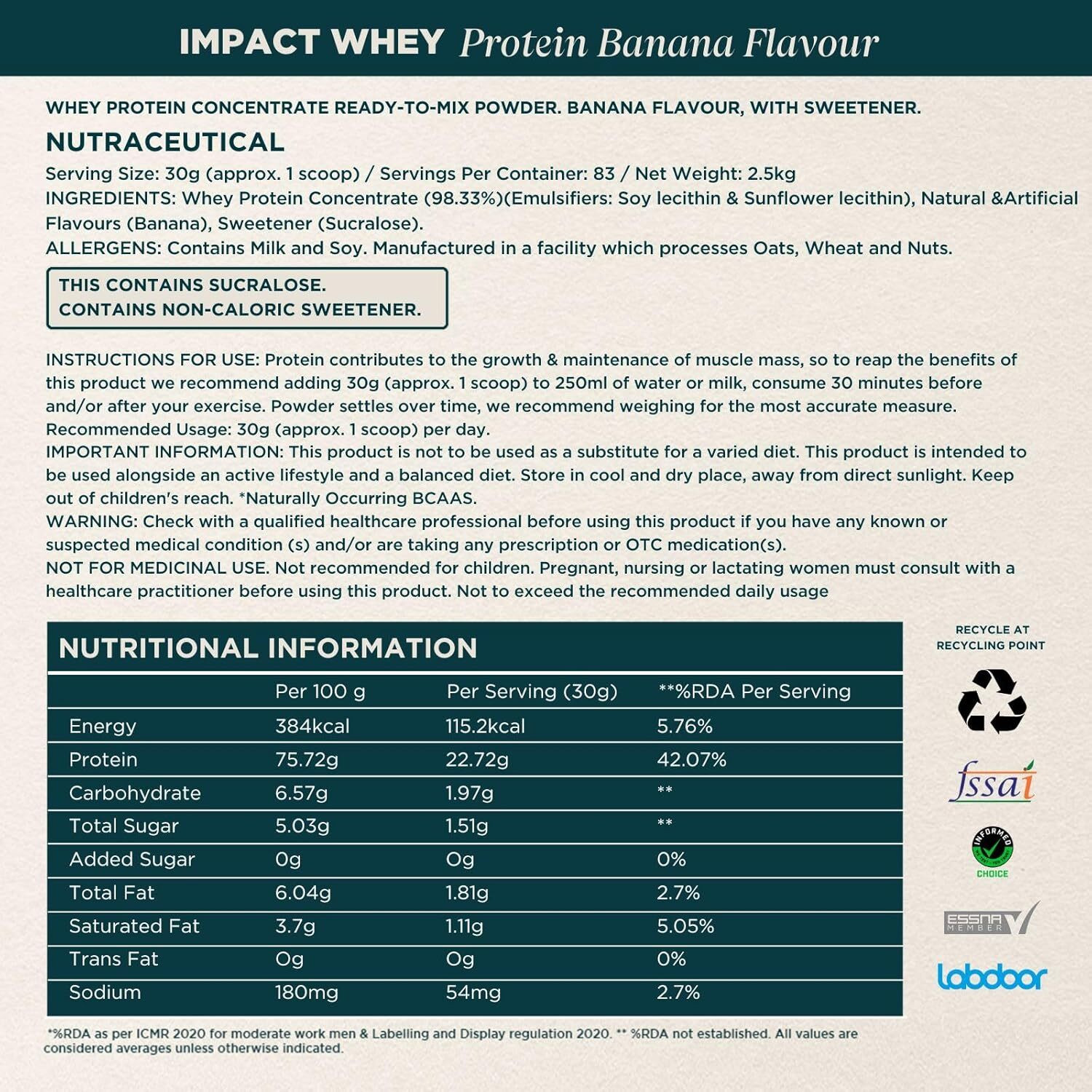 Image of Myprotein Impact Whey Protein & Micronised Creatine Monohydrate Whey Protein