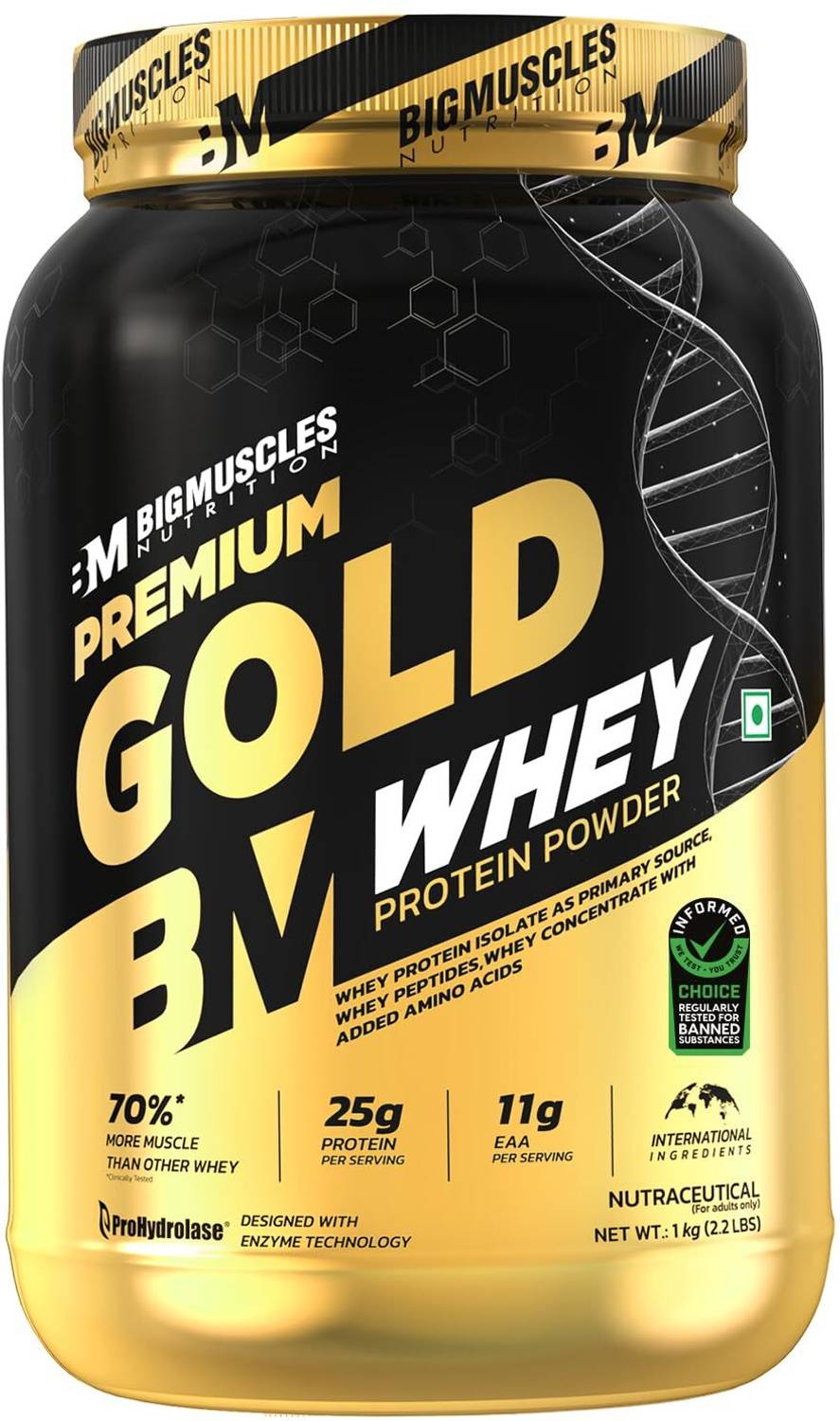 BIGMUSCLES Premium Gold Whey 25g Combo - Image 1