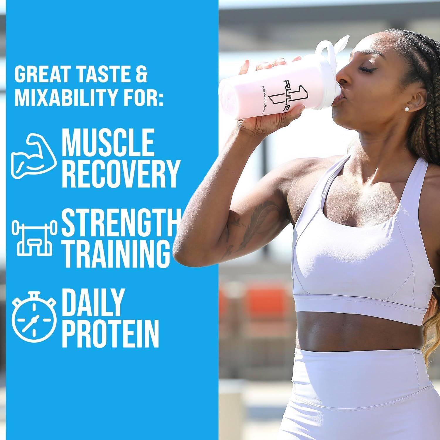 Rule 1 Whey Protein Milk Chocolate 24g 65 Servings - Image 5