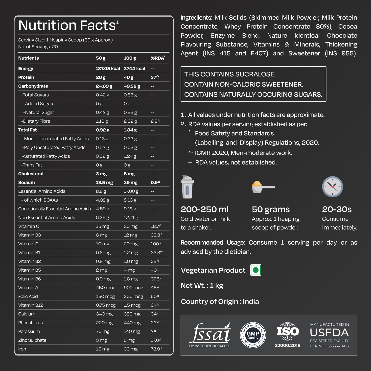 Image of Nutrabay Gold Vital Whey Protein for Beginners, 20.4g Protein - 1kg, Belgian Chocolate Whey Protein