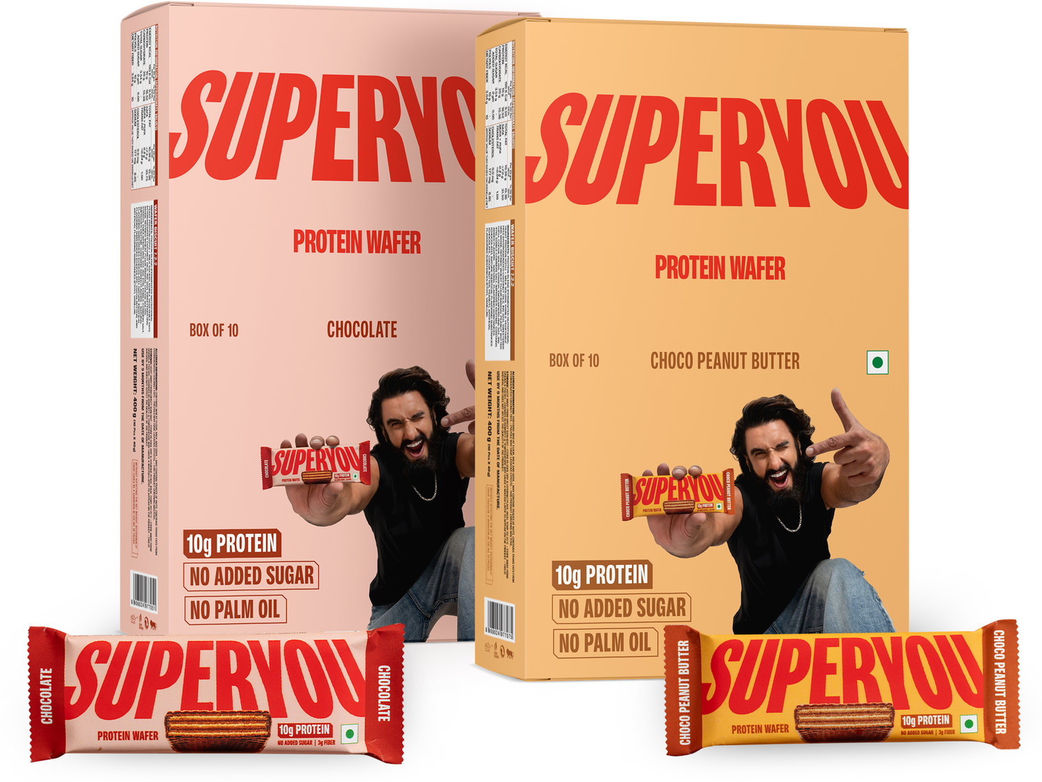 Image of SUPERYOU 10g Protein, 3g Fiber, No Added Sugar|Yeast Fermented Protein|Energy Bars Protein Bars