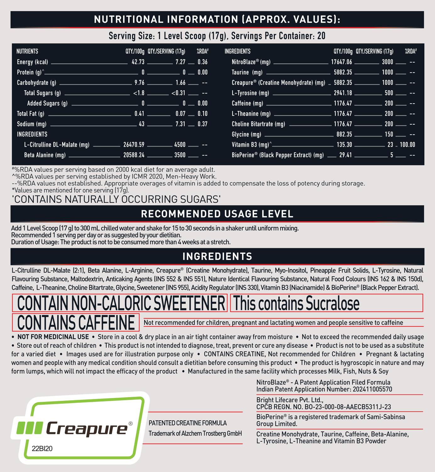 MUSCLEBLAZE Pre Workout WrathX - Image 5
