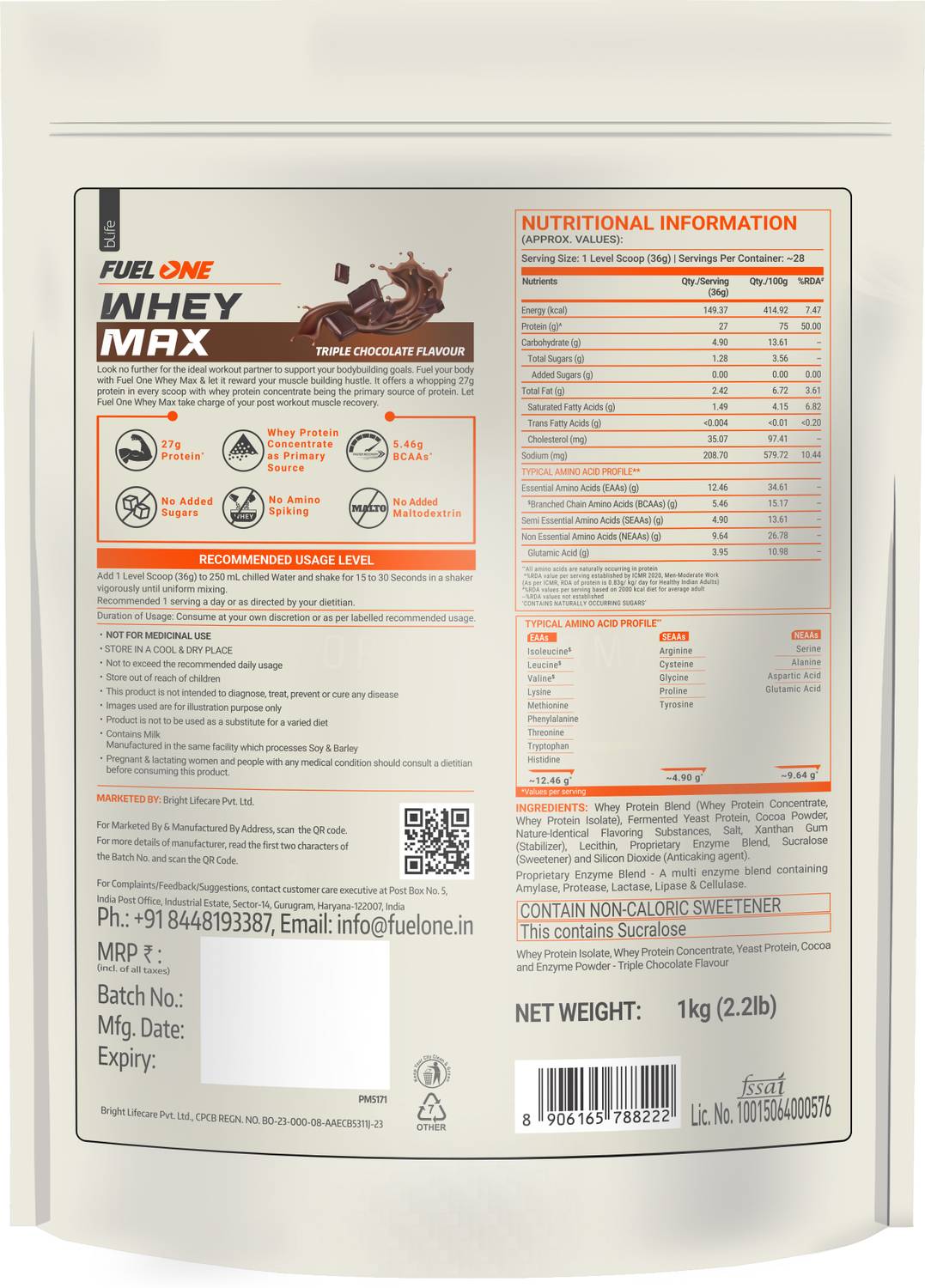 FUELONE Whey Max Protein Blend 27g - Image 5