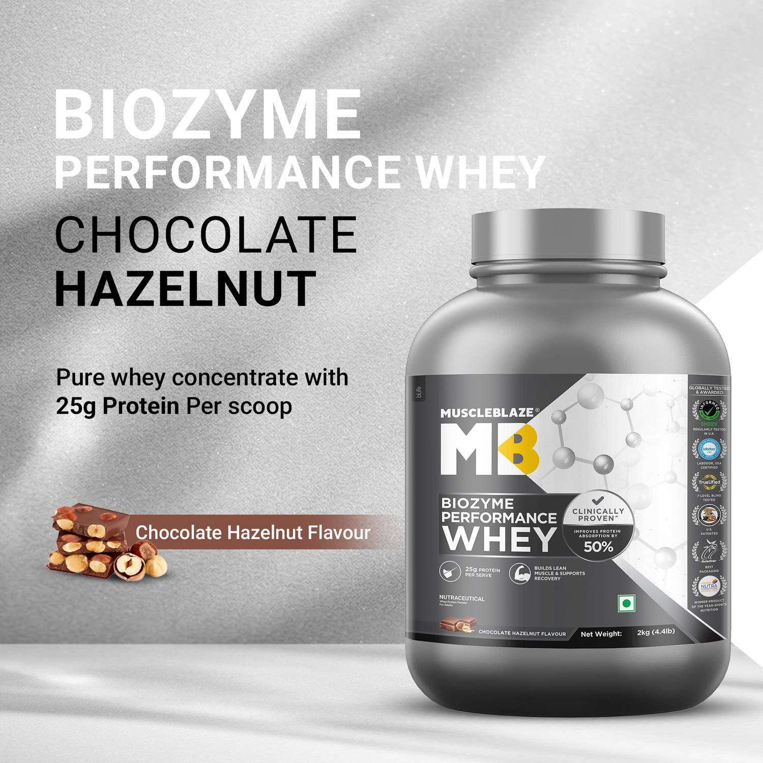 MUSCLEBLAZE Biozyme Performance Whey Protein 2 kg - Image 2
