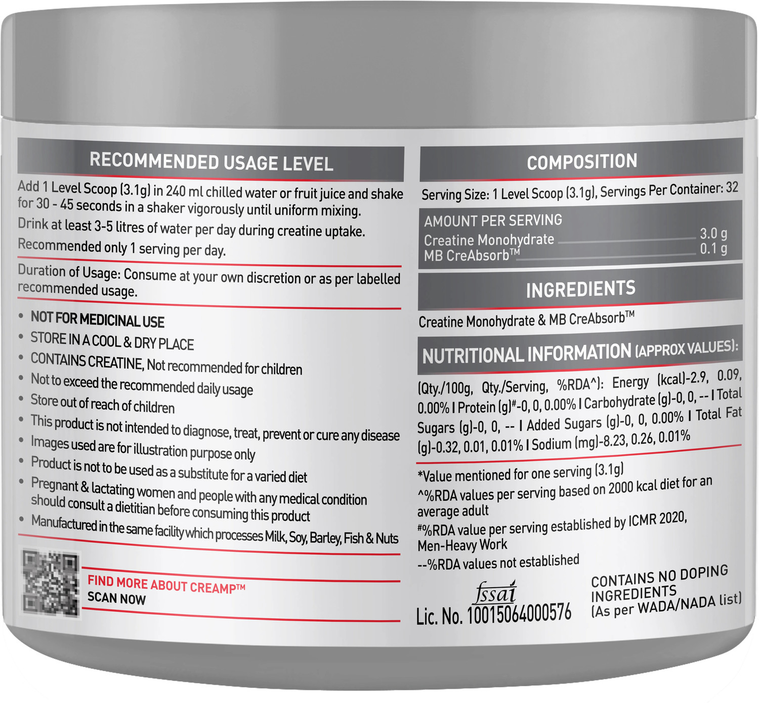 Image of MUSCLEBLAZE Biozyme Performance Whey Protein Powder & Micronised Creatine Monohydrate CreAMP Whey Protein