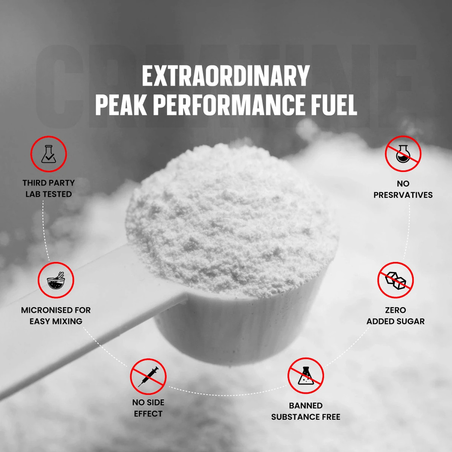 Image of BIGMUSCLES NUTRITION Creatine Monohydrate [100 Servings] | Lab Tested | Muscle Building & Recovery Creatine
