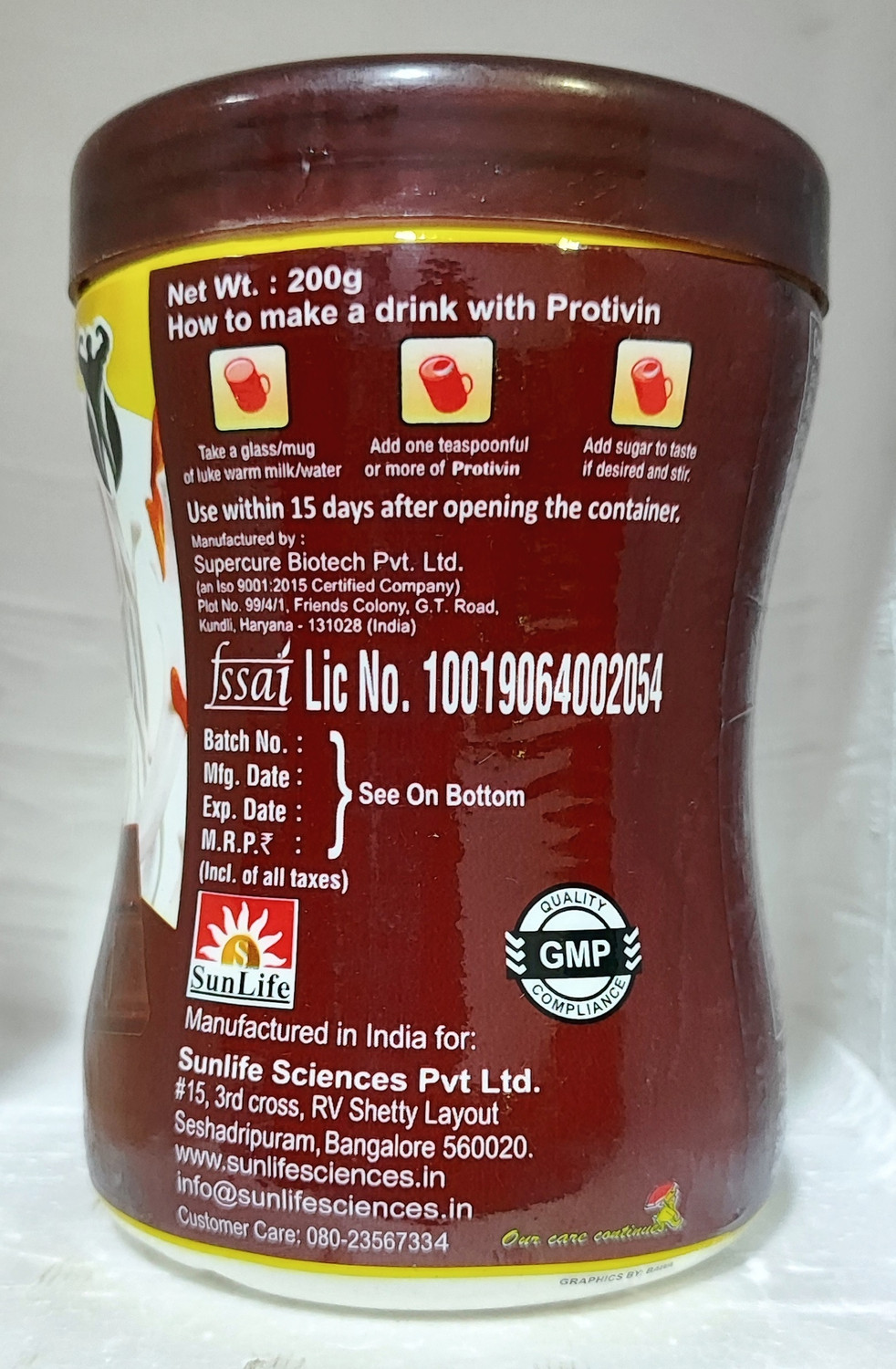 Image of VITAPROL Protivin Protein Powder Vitamin B12 Iron Stamina Weight Growth Nutrition Health Protein Blends