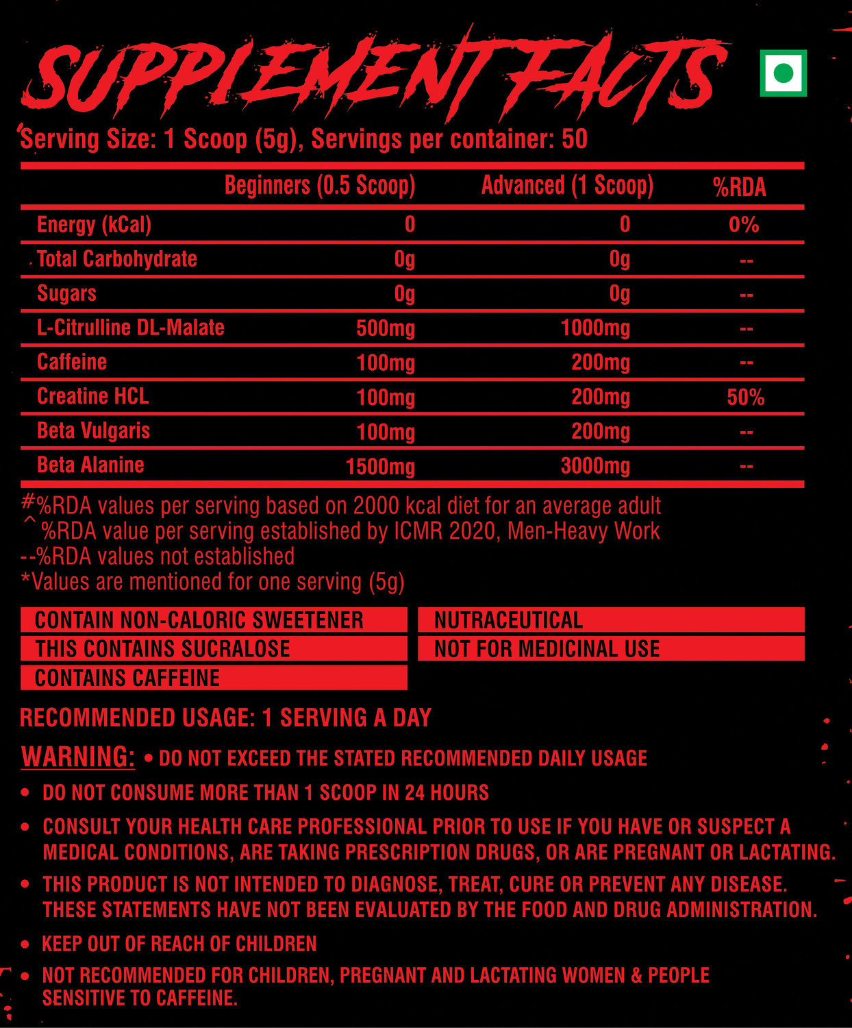 Image of Nutrition Planet Blood Shower Preworkout, 50 Servings Pre Workout