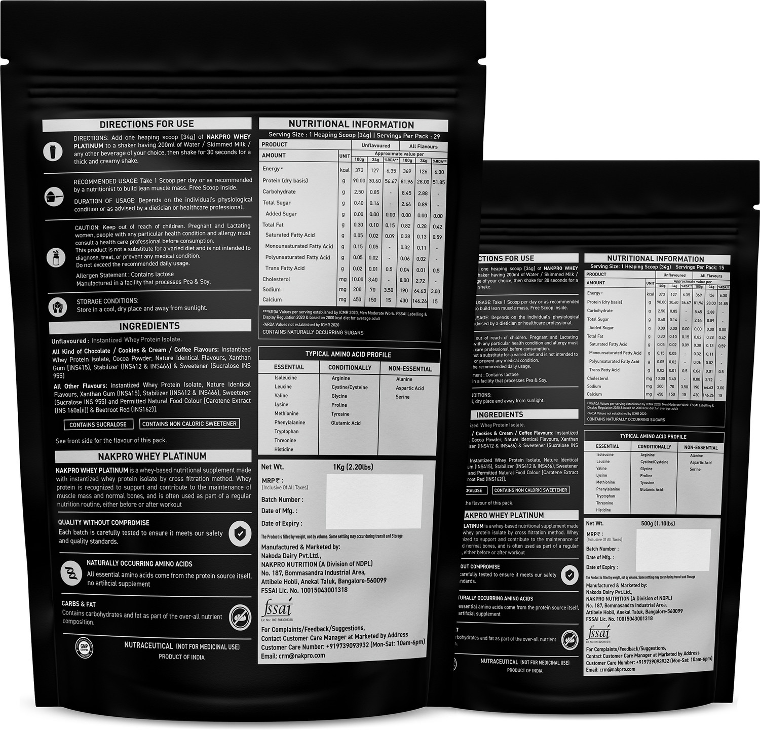 Image of Nakpro Platinum Whey Protein Isolate | 28g Protein | Trustified Certified | Whey Protein