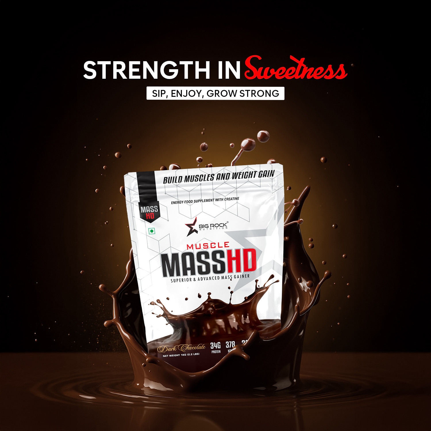 Image of BIG ROCK NUTRITION Advance Mass HD Gainer Weight Gainers /Mass Gainers