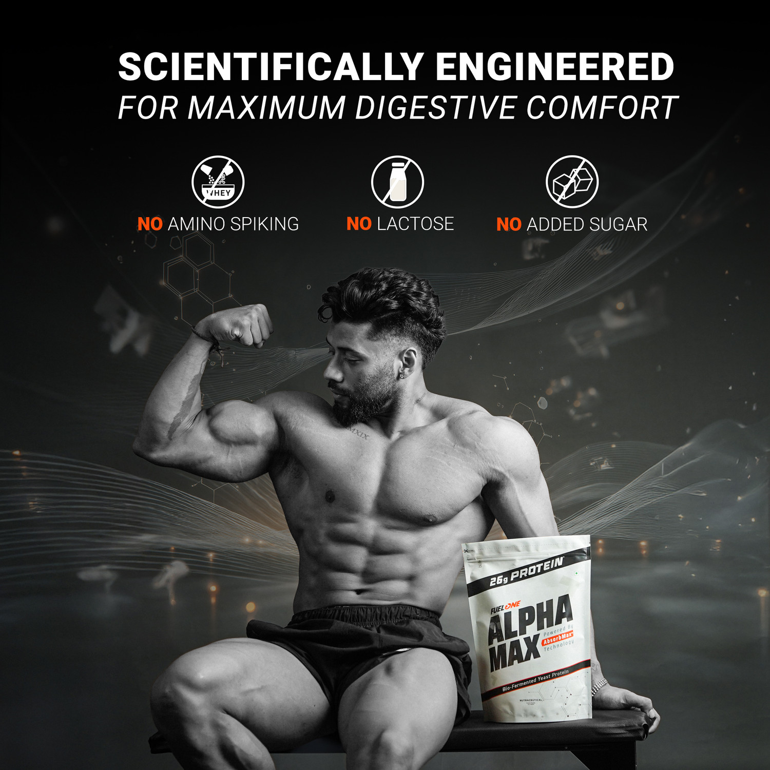 Image of FUELONE Alpha Max Protein Blend | 26g Protein Per Scoop | 5.28g BCAA,3.23g Glutamic Acid Whey Protein