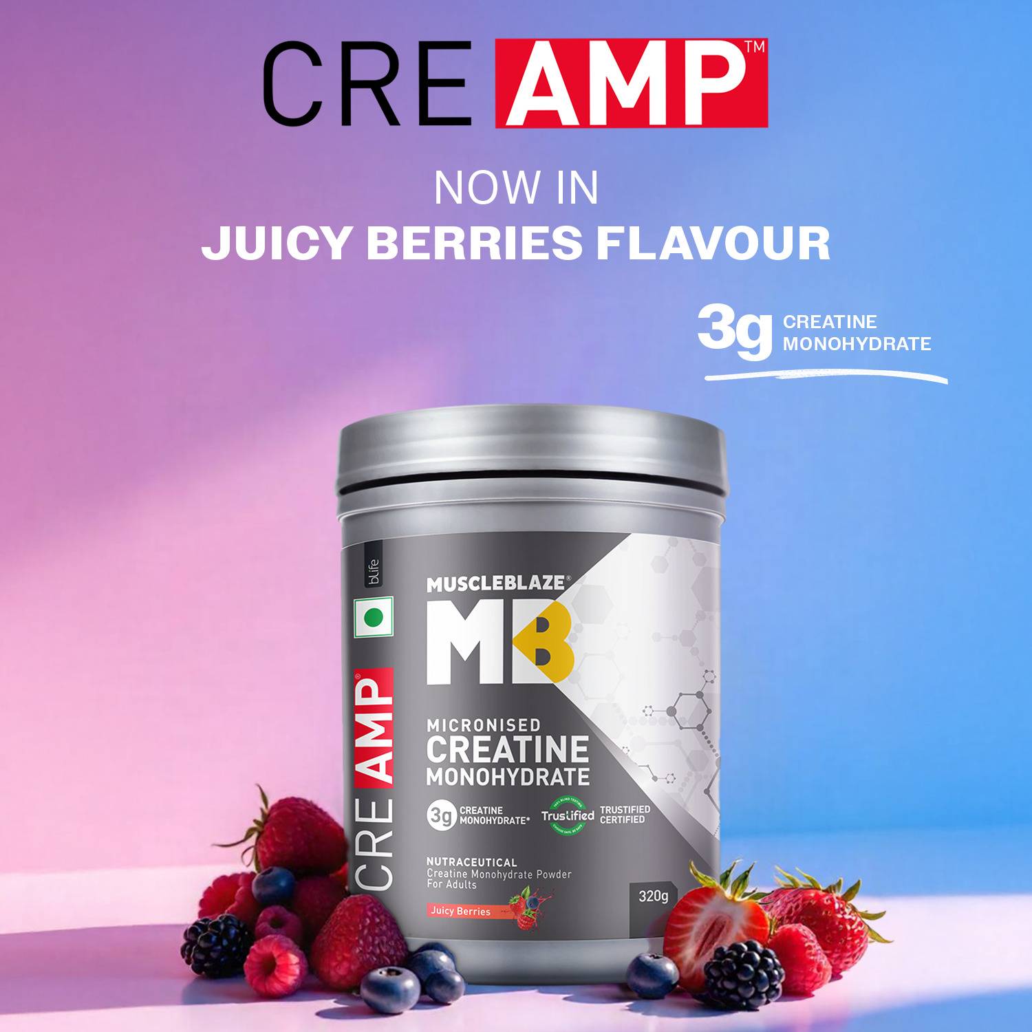 MUSCLEBLAZE Micronised Creatine Monohydrate 200g - Image 2