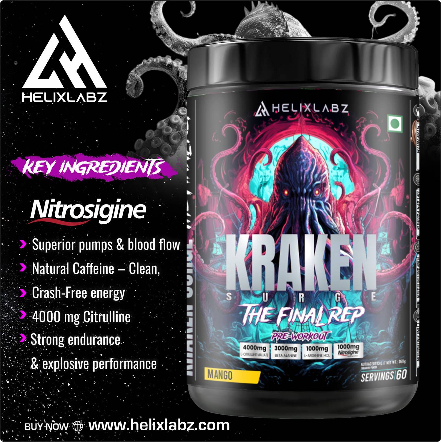 HELIXLABZ Kraken Pre-Workout - Image 4