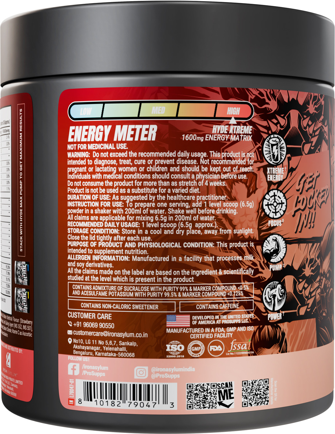 Image of PROSUPPS Hyde Xtreme 30 servings Pre Workout