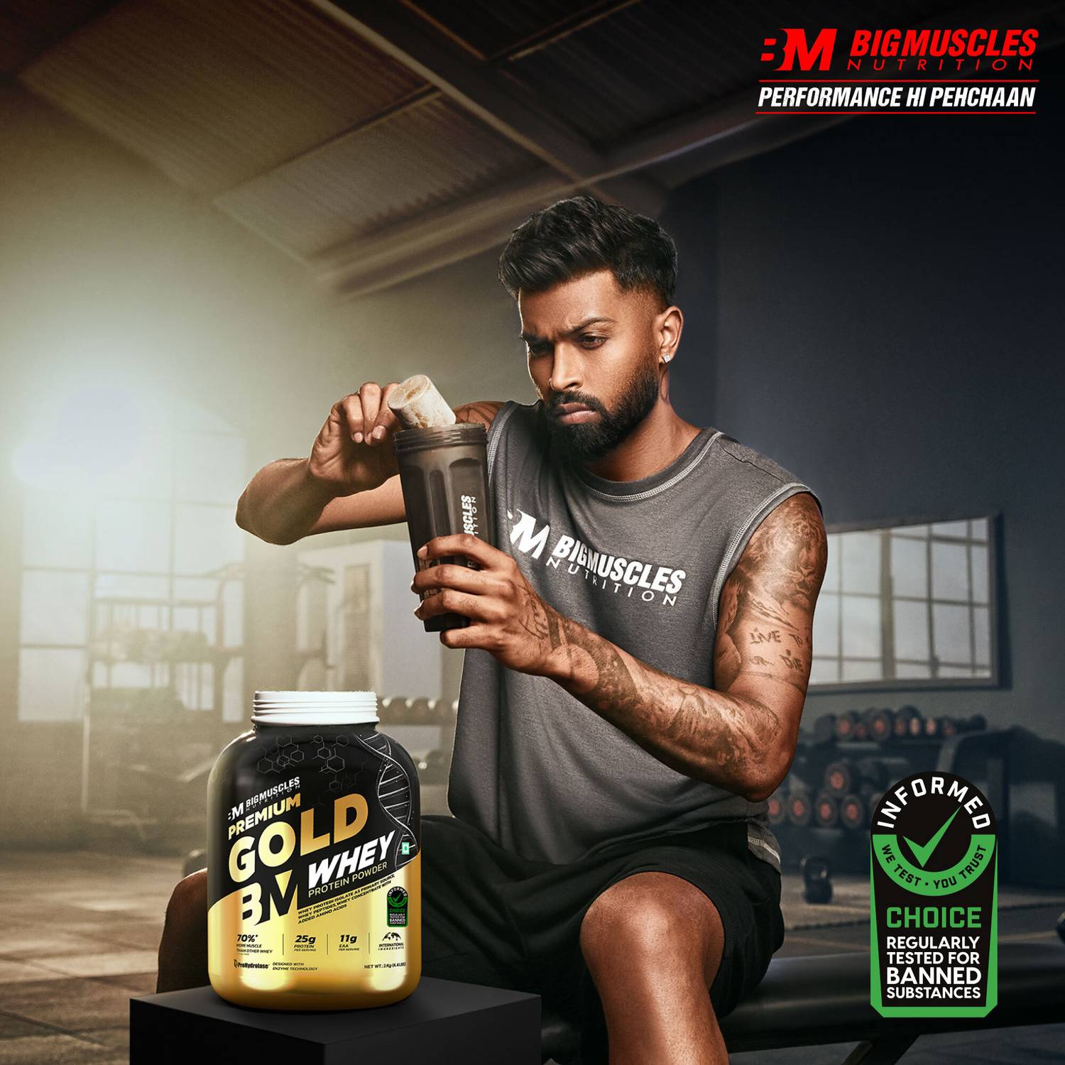 BIGMUSCLES Premium Gold Whey Protein 1 kg - Image 2