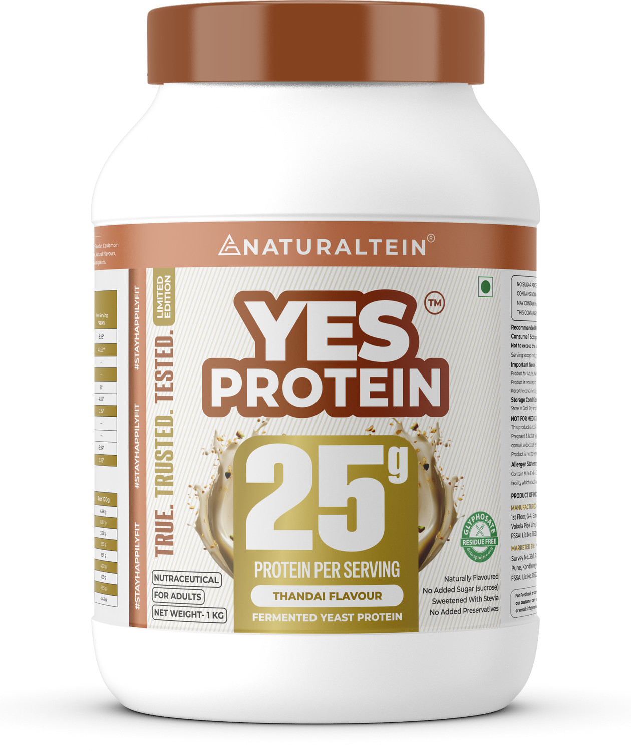 Image of NATURALTEIN Fermented Yeast Protein Powder | 25g Protein Per Scoop | Vegan Plant Protein Plant-Based Protein