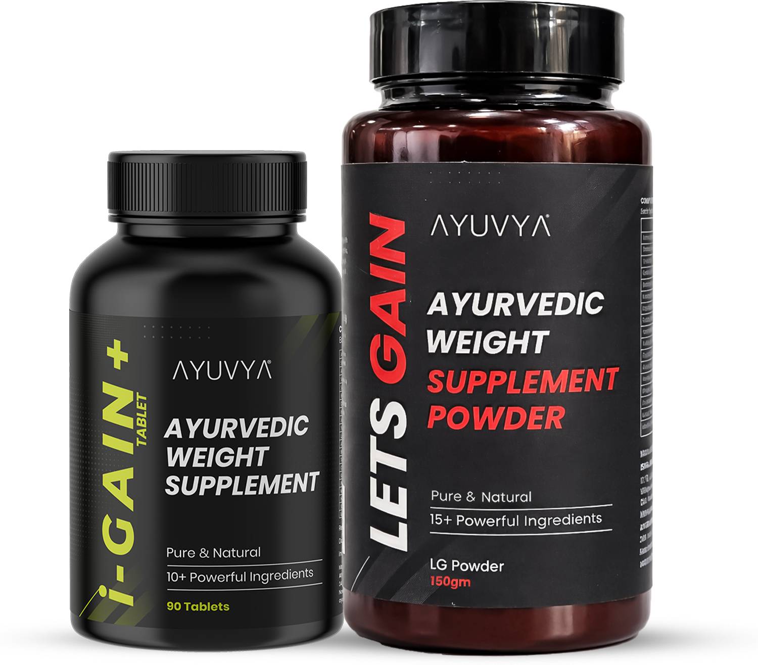 Ayuvya i-GAIN+ & Lets Gain Clinically Proven Weight Gainer