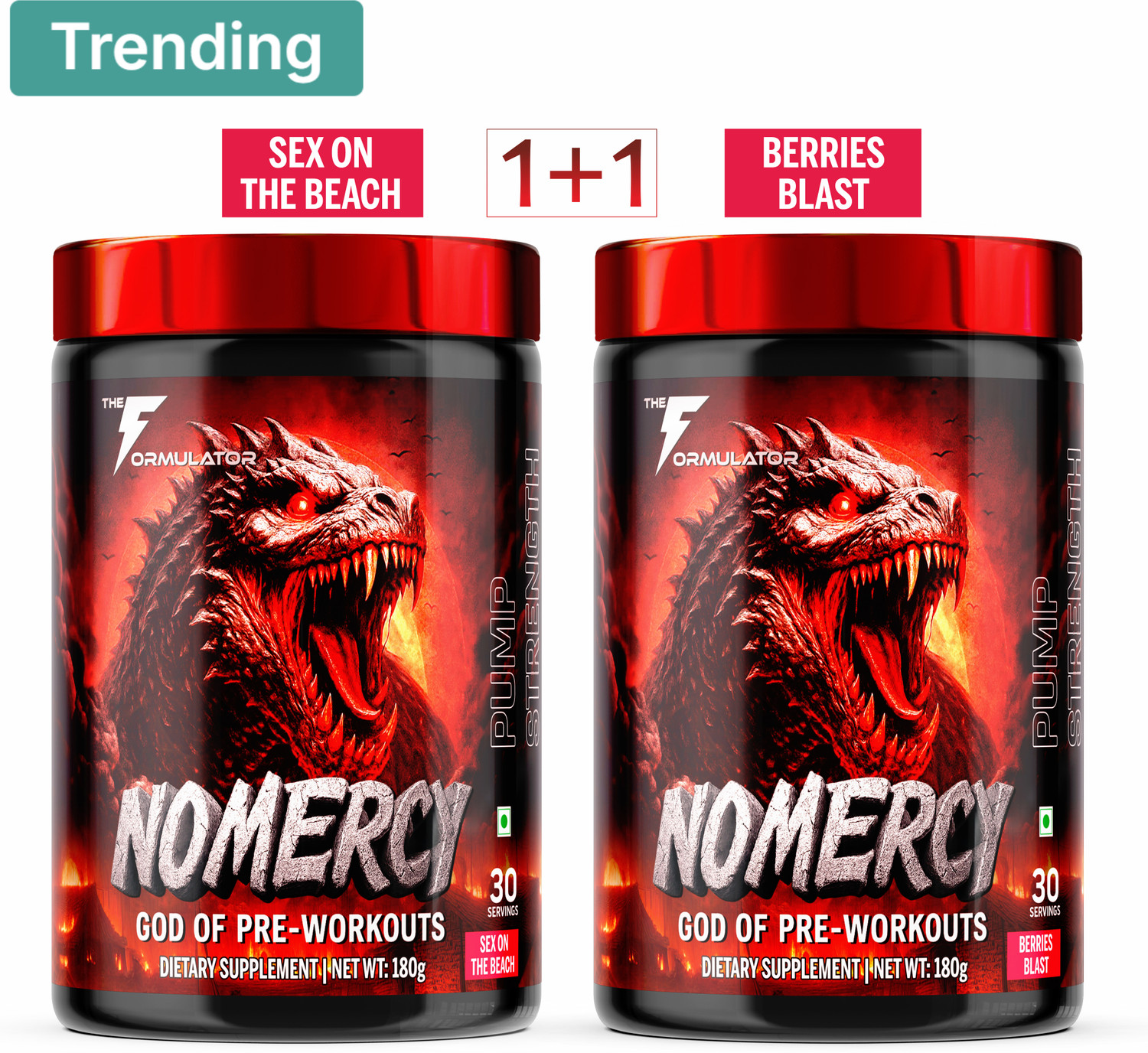 Image of THE FORMULATOR NoMercy Pre-Workout | Beta Alanine | Citrulline | Caffeine | Vitamins Pre Workout