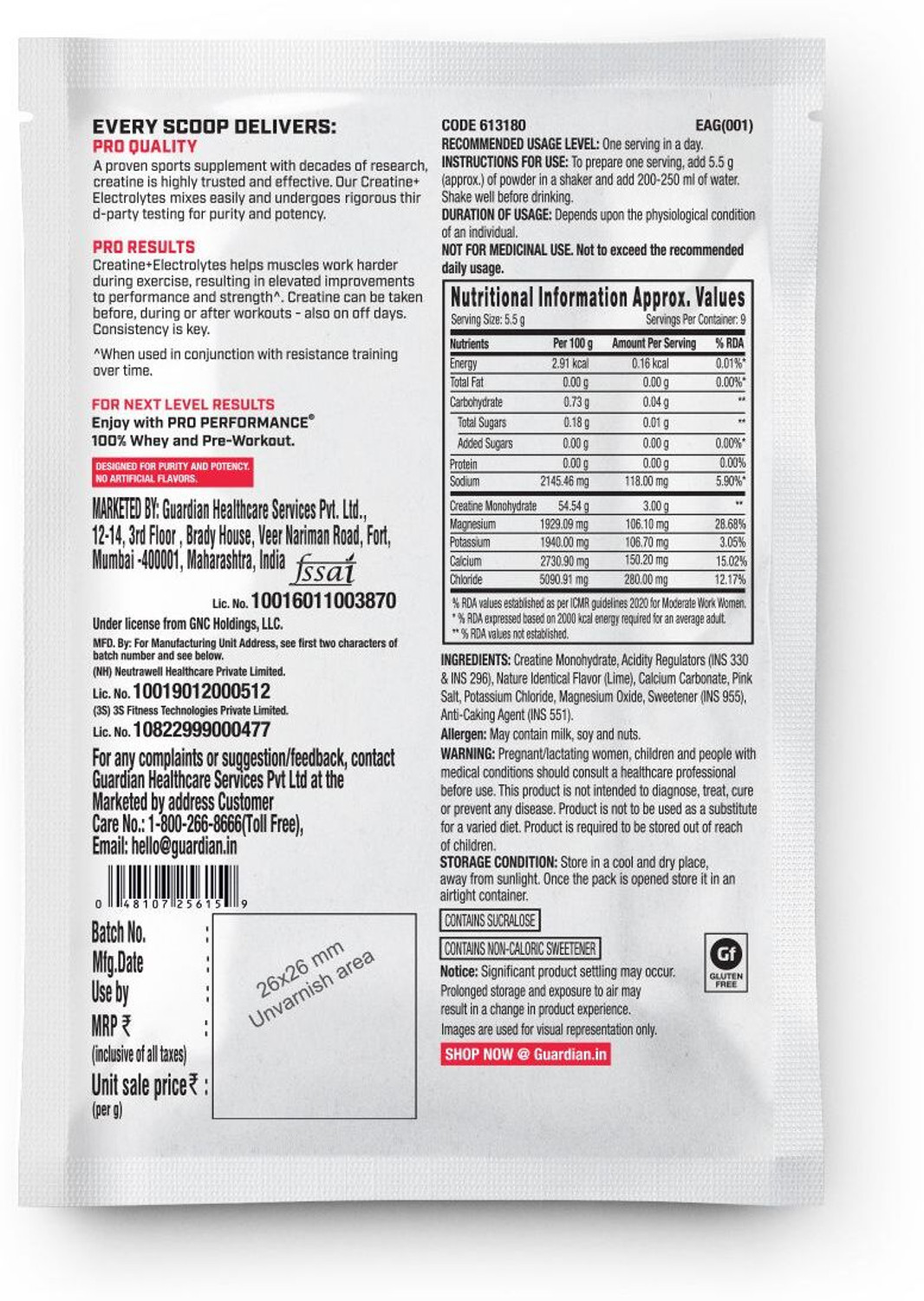 Image of GNC Creatine+ Electrolytes | Creatine + Sodium, Potassium, Calcium, Magnesium Creatine