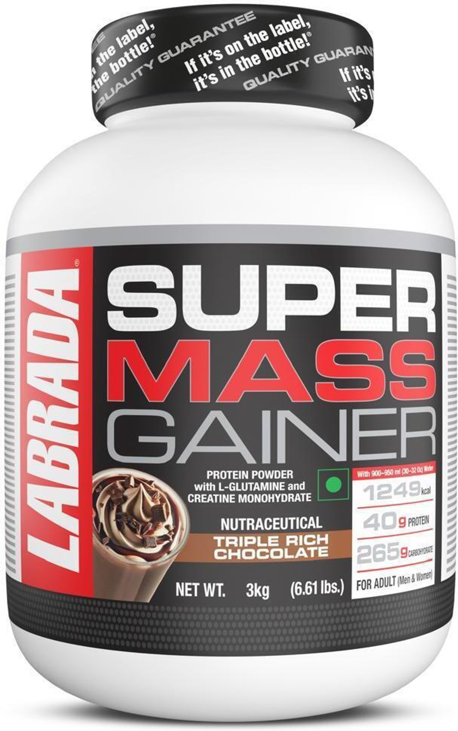 Image of Labrada nutrition Super Mass Gainer 3kg |(Triple Rich Chocolate) Weight Gainers /Mass Gainers