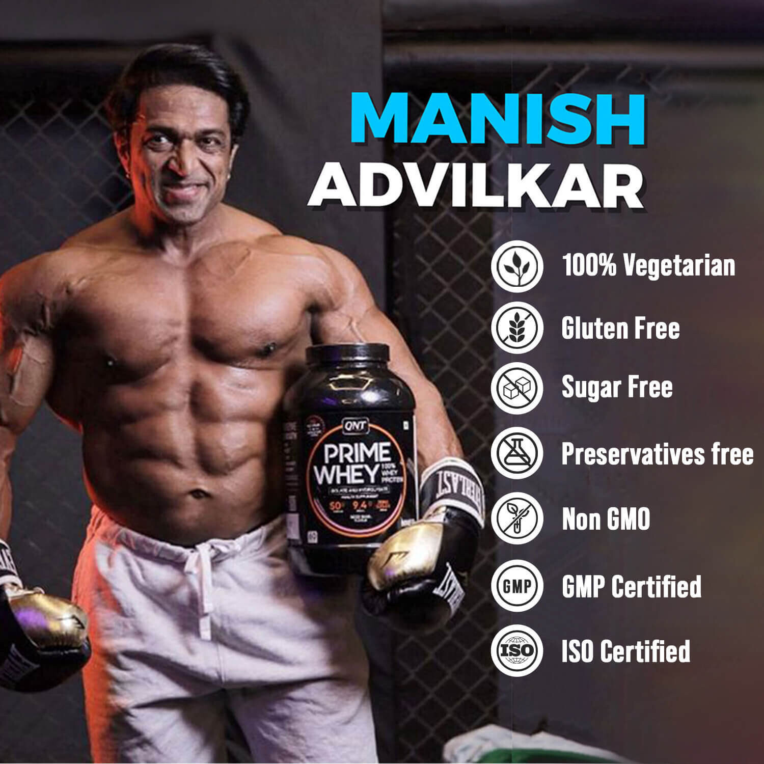 Image of QNT Prime Whey, 100% Whey Protein with whey Isolate, 4kg, Coffee Flavour Whey Protein
