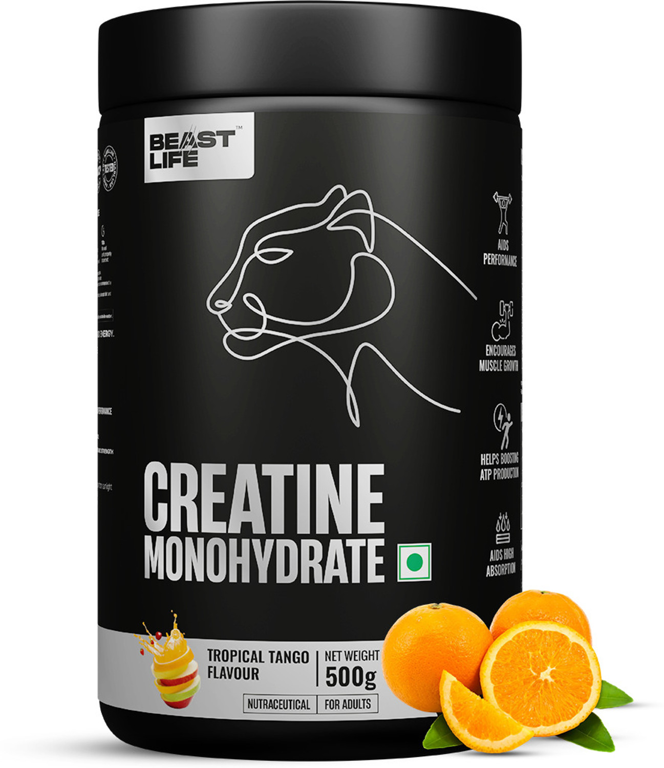 Image of BeastLife Creatine Monohydrate | 166 Servings | Micronised Creatine| NABL Lab Tested Creatine