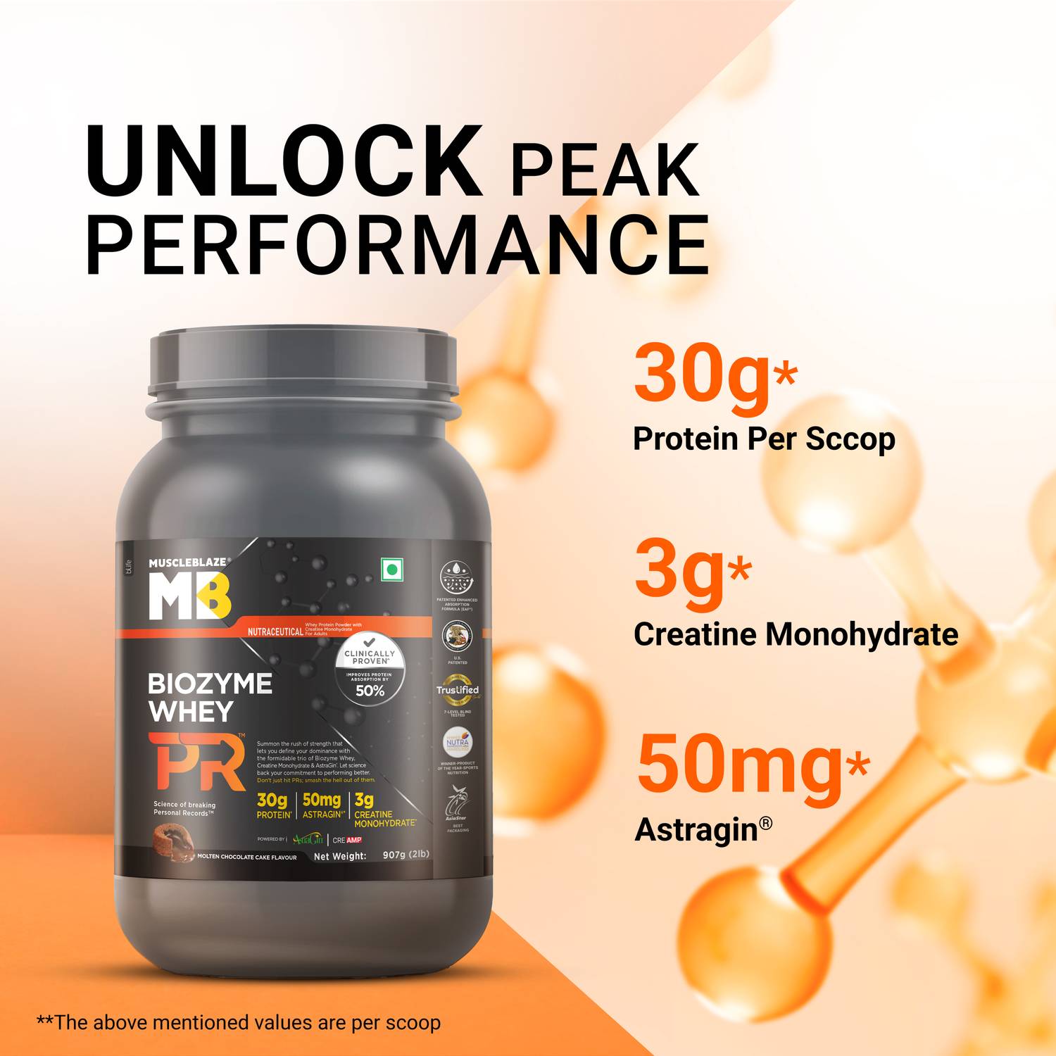 MUSCLEBLAZE Biozyme Whey PR with Creatine & AstraGin - Image 3
