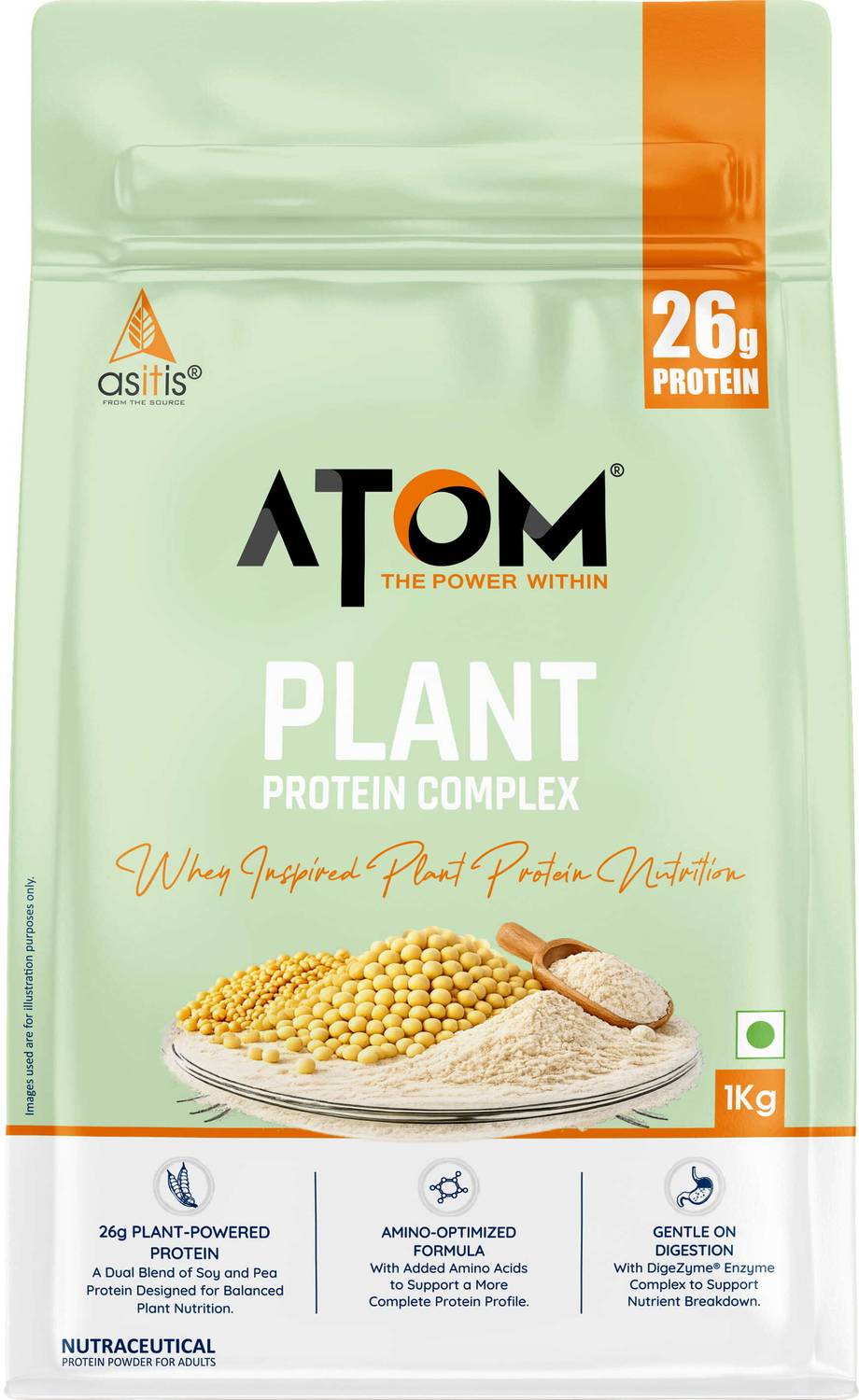 AS-IT-IS Nutrition ATOM Plant Protein 500g - Image 1