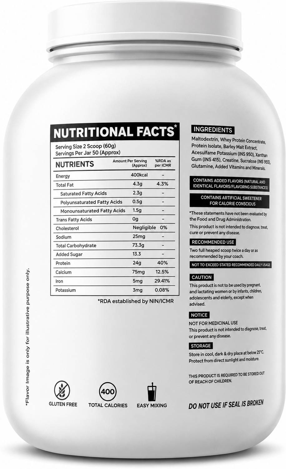 ProteinFarm Freak Gain Kulfi Flavour Weight Gainer - Image 2