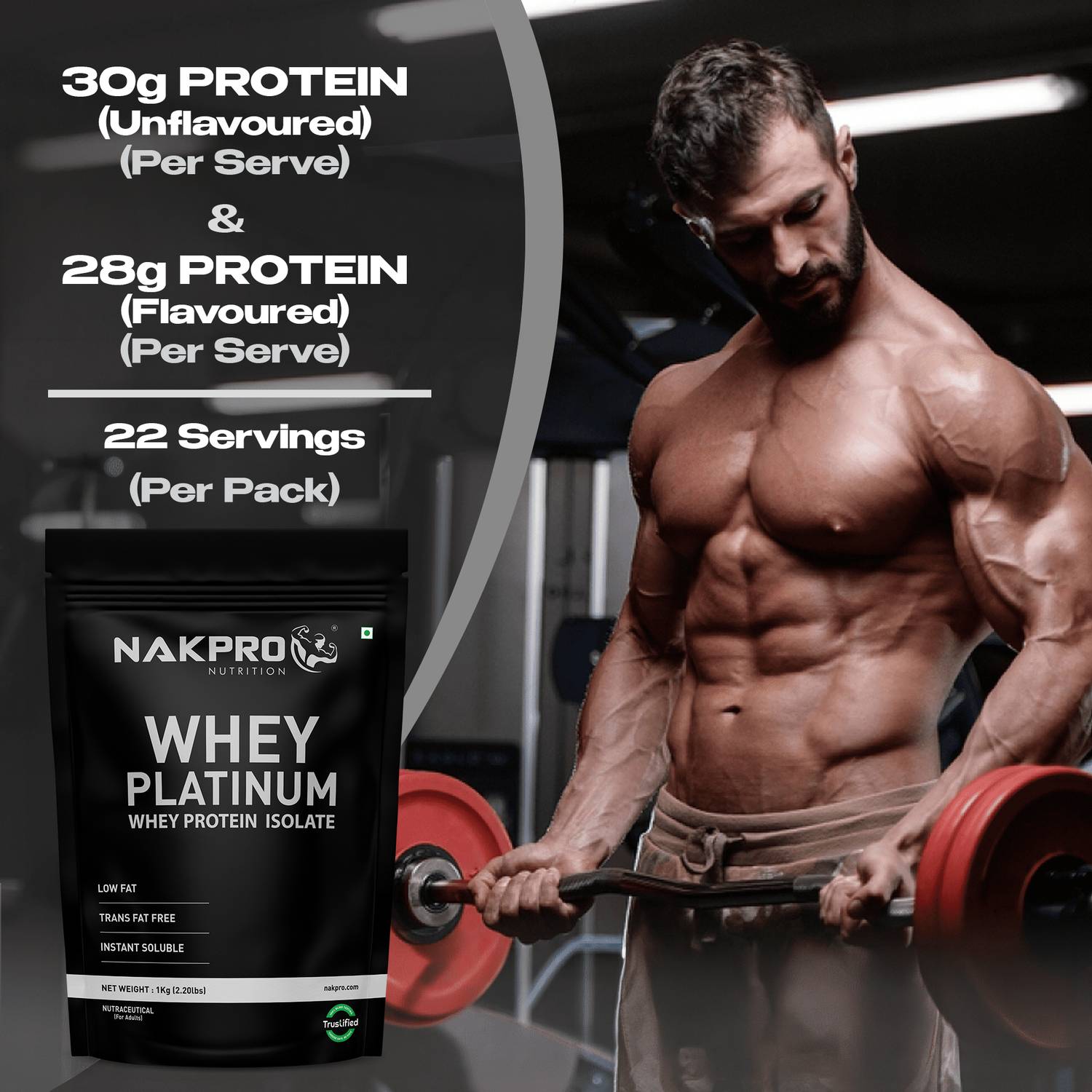 Nakpro PLATINUM 100% Whey Protein Isolate Powder - Image 4