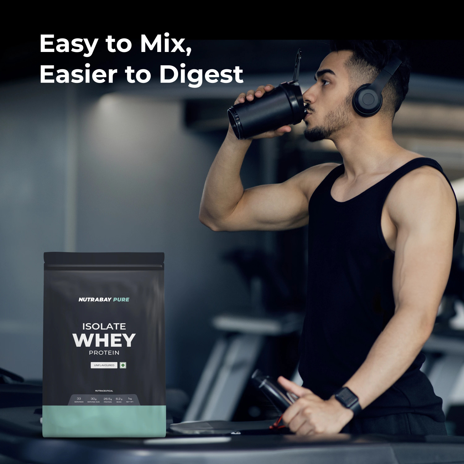 Image of Nutrabay Pure 100% Whey Protein Isolate || Raw Whey - Whey Protein