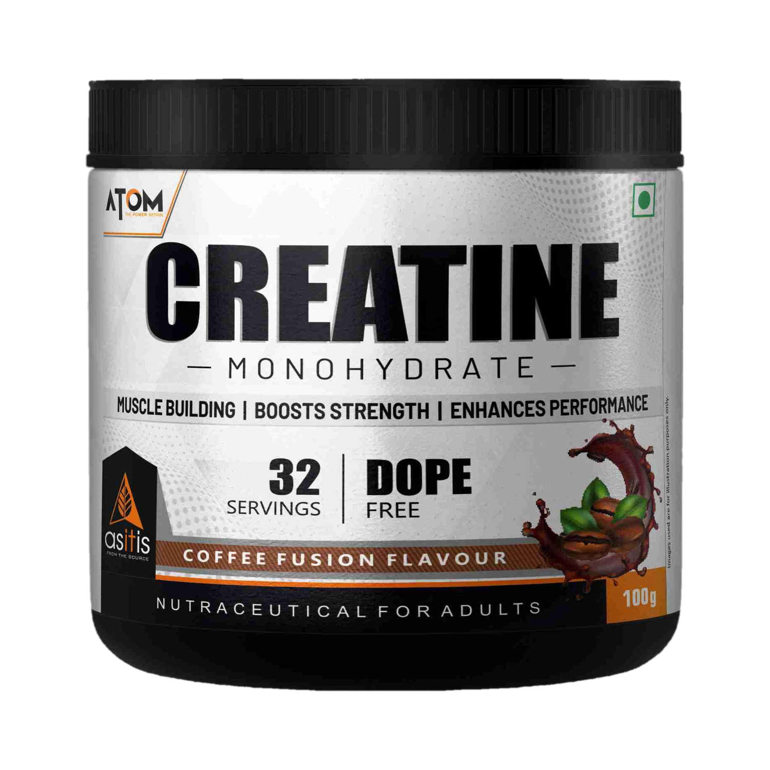 AS-IT-IS ATOM Monohydrate Creatine 100g