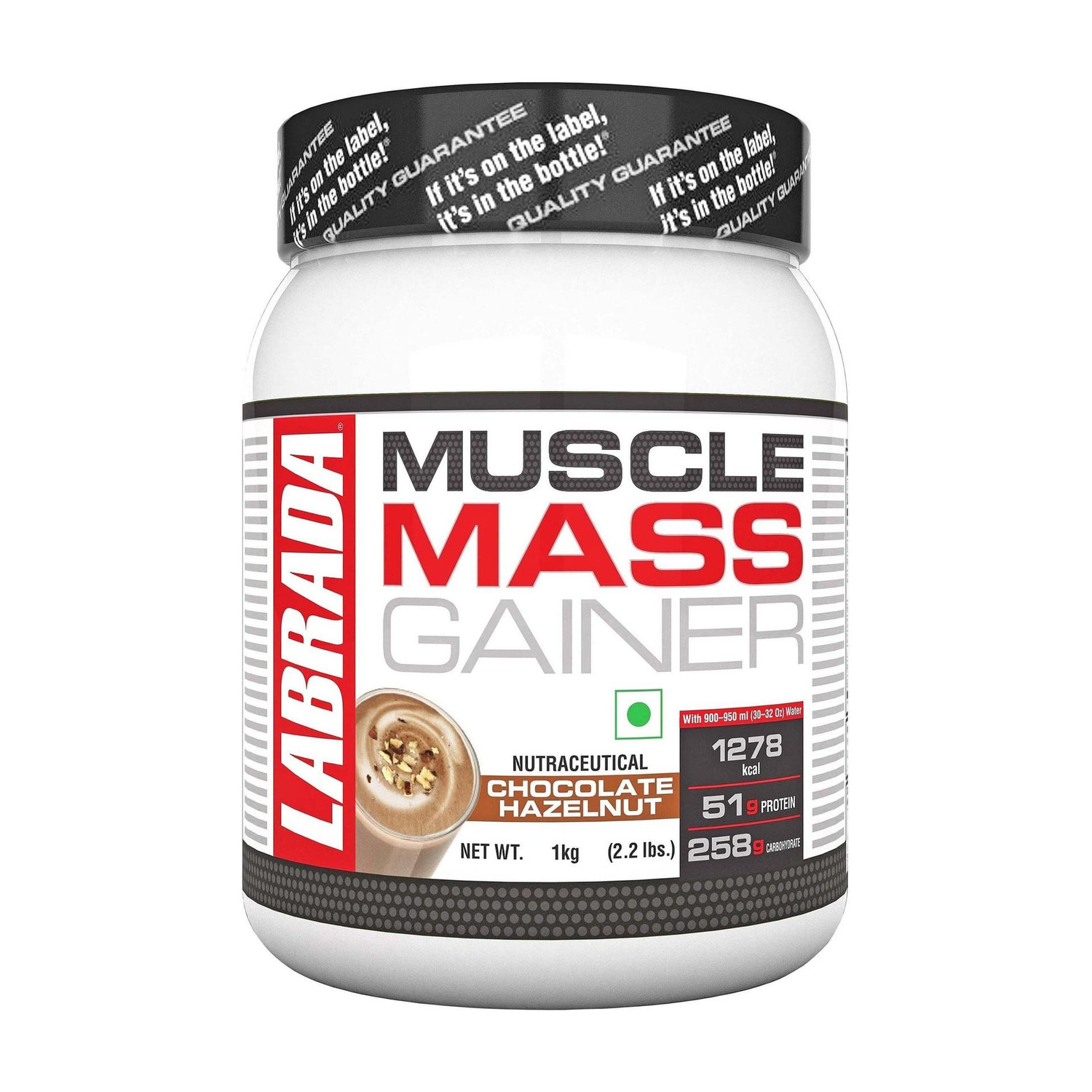Image of Labrada Muscle Mass Gainer Chocolate Hazelnut| Weight Gainer with Protein|3 Servings Weight Gainers /Mass Gainers