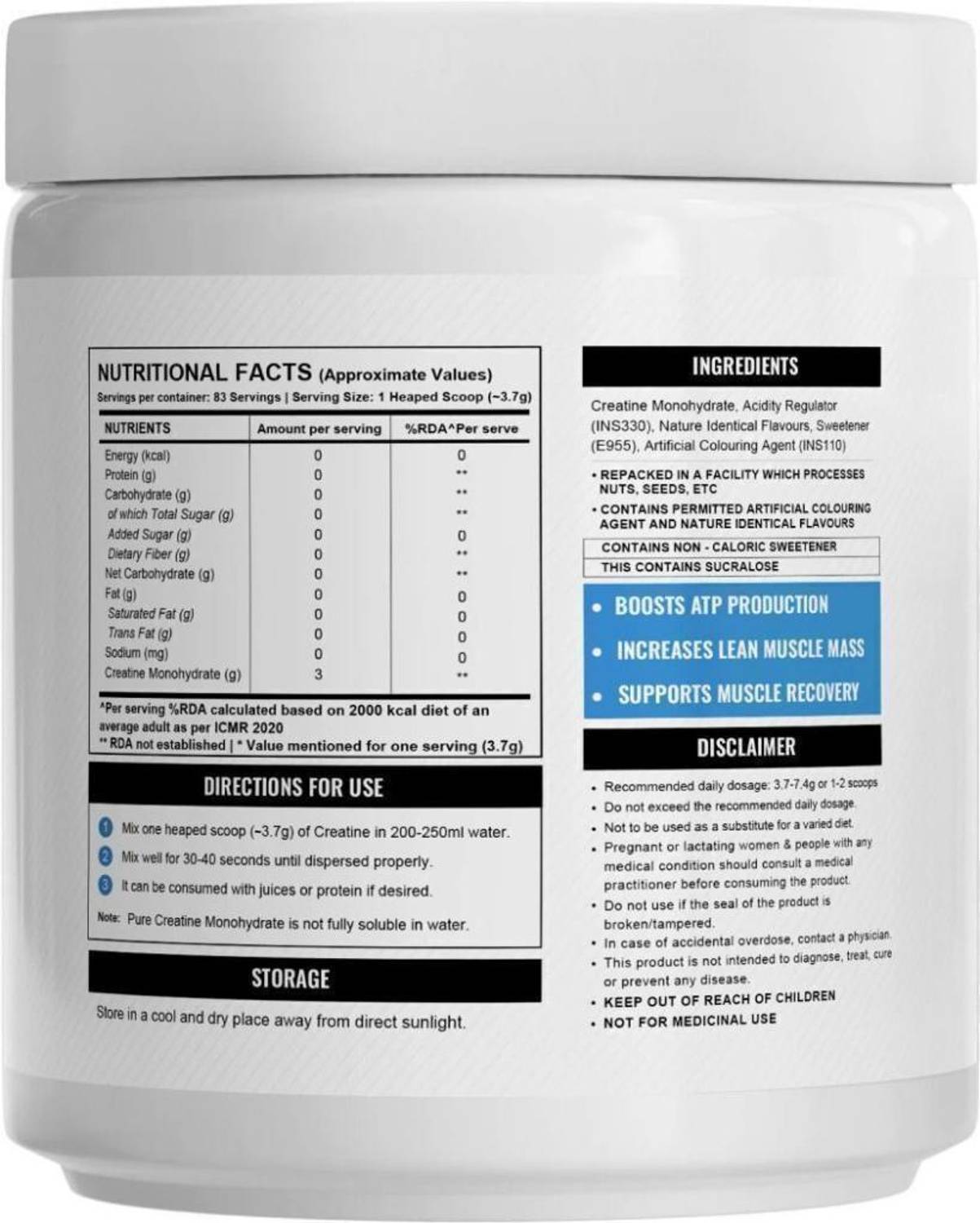 Wellcore Micronised Monohydrate Creatine 307 g - Image 5