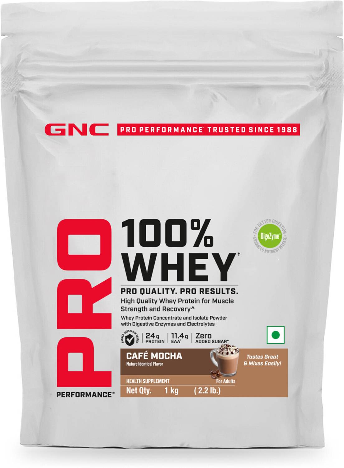 GNC Pro Performance 100% Whey Protein Powder 1kg