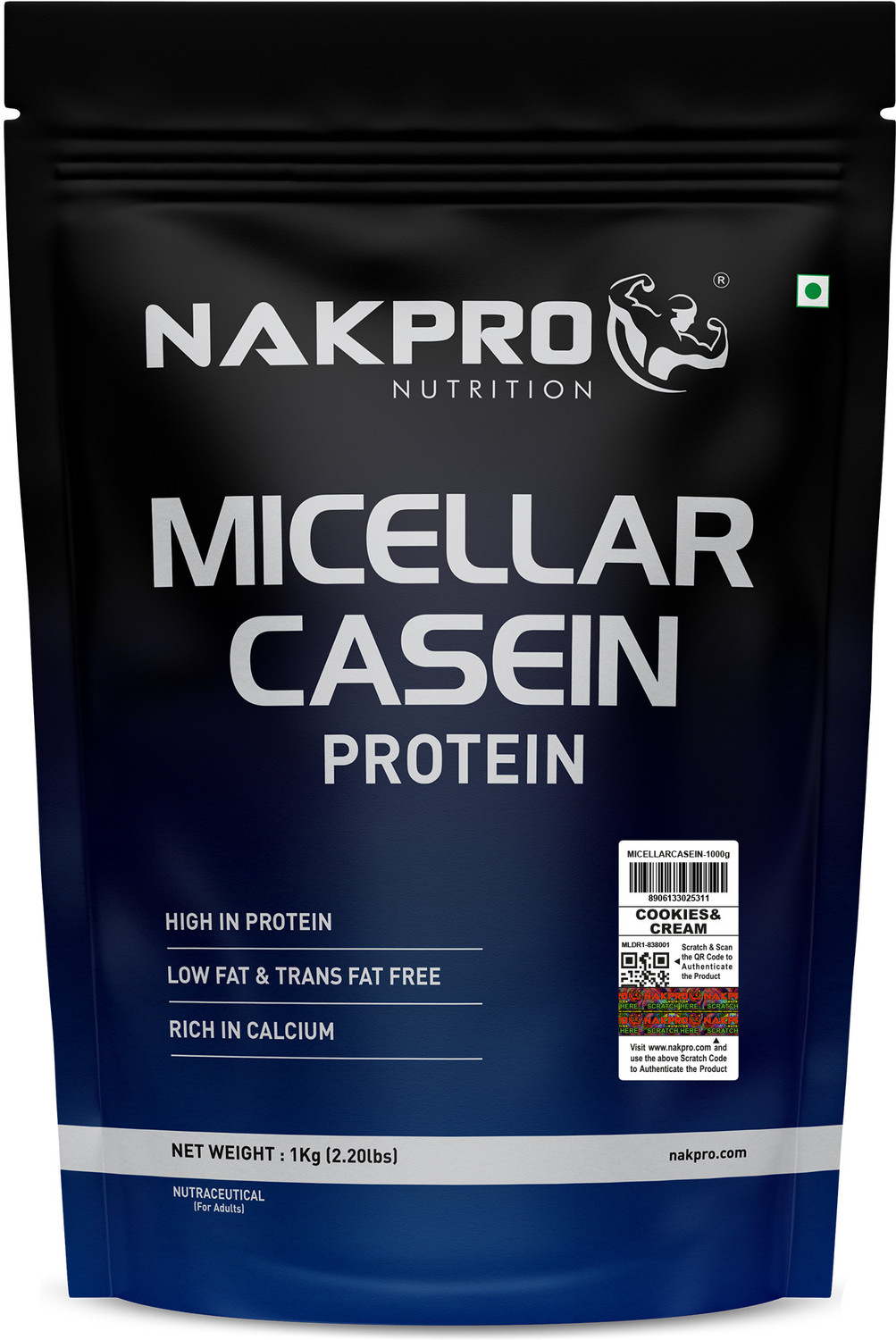 Image of Nakpro 100% Pure Micellar Casein Protein