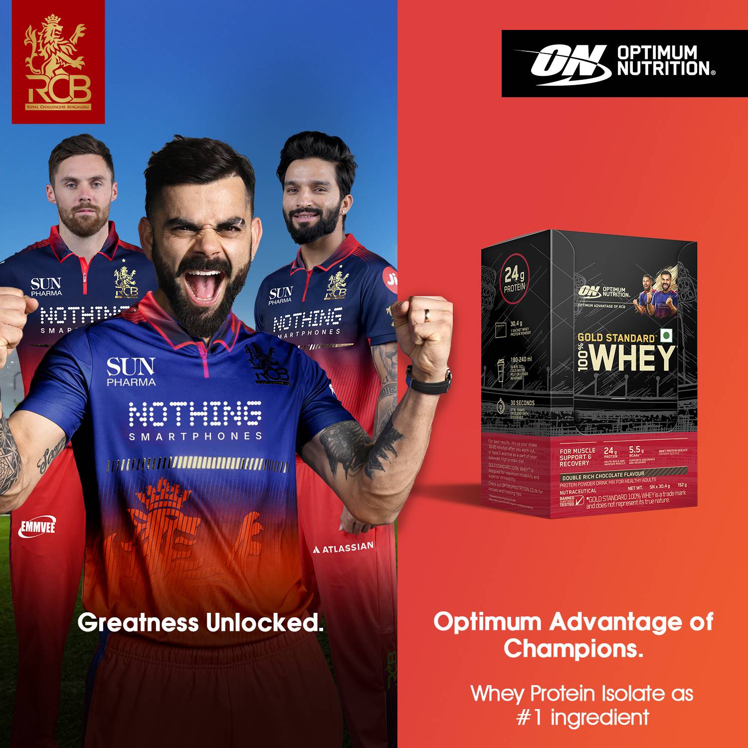 Optimum Nutrition RCB Limited Edition Whey Protein 152g - Image 3