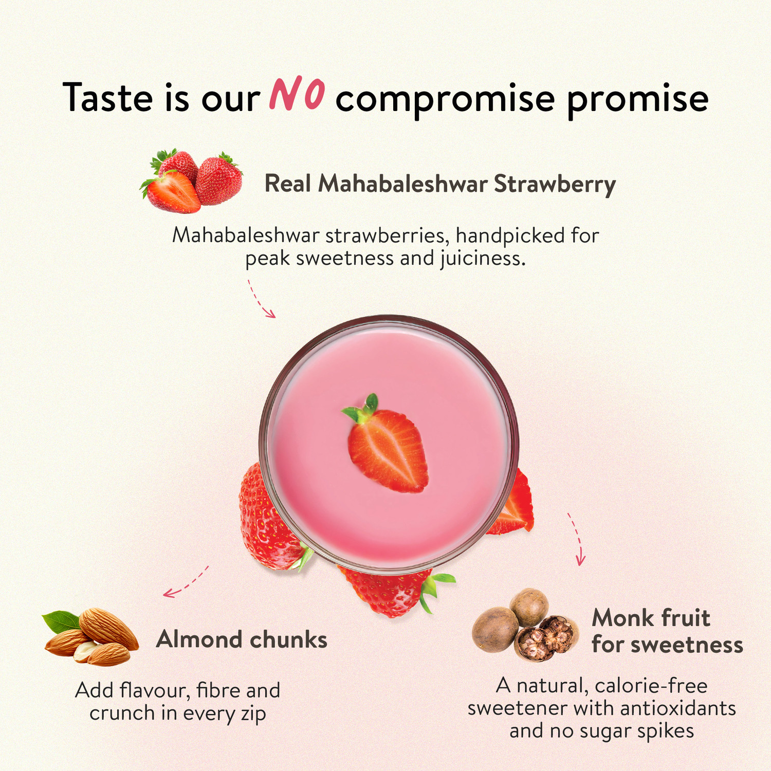 Image of Happy Cultures 24g Strawberry Tastiest Plant Protein|No Gas & Bloating|18 Amino Acid| Vegan Plant-Based Protein