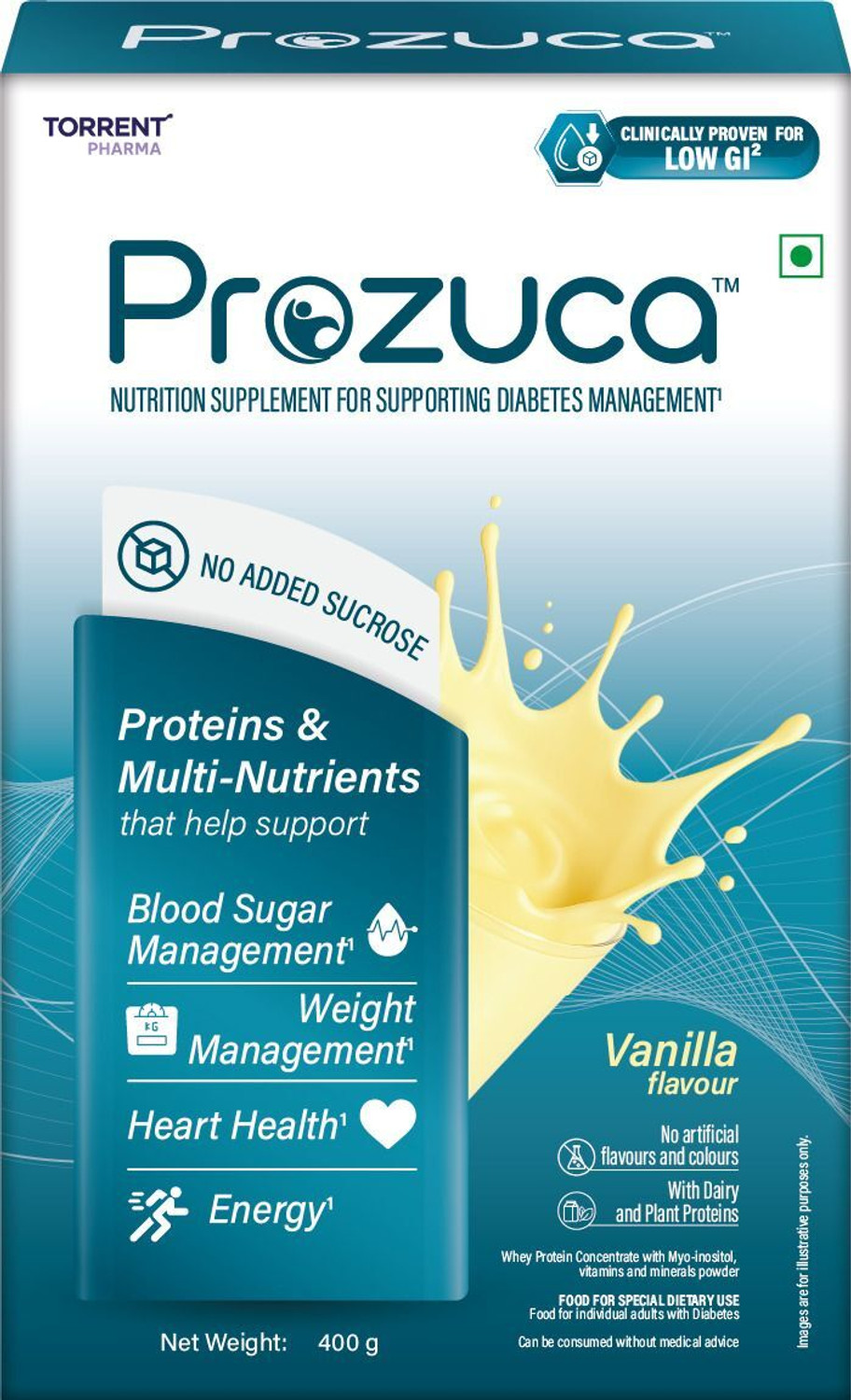 Image of Prozuca Nutrition Supplement to support Diabetes Management - By Torrent Pharma Protein Shake