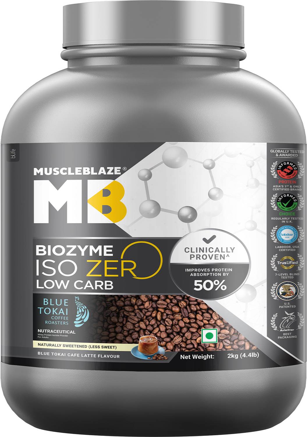 MUSCLEBLAZE Biozyme Iso-Zero 27g Whey Protein - Image 1
